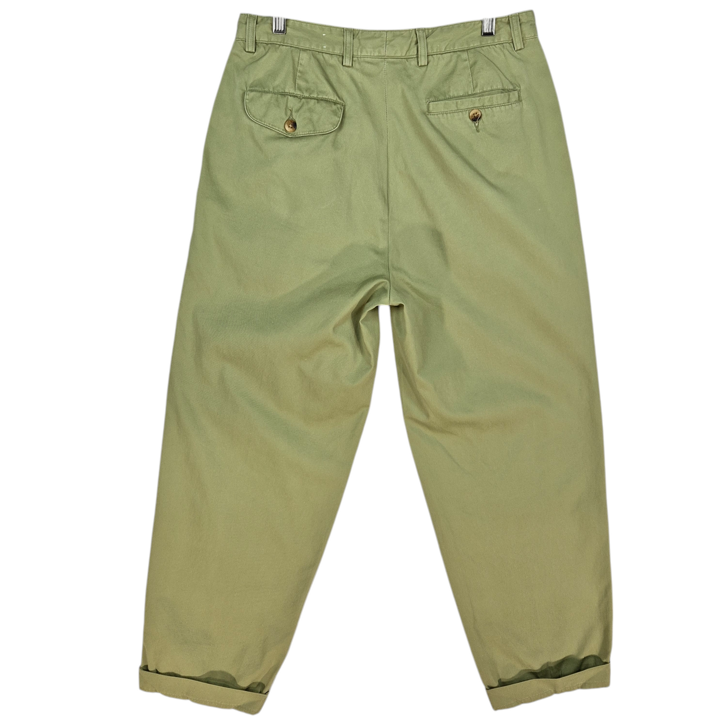 Vintage Nautica 90's Green Tapered Leg Chino Pants W32