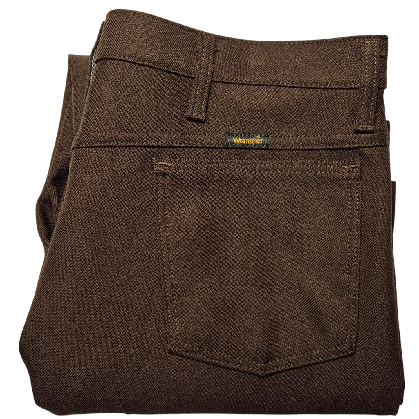 Vintage Wrangler 90's Brown Polyester Chino Pants W36