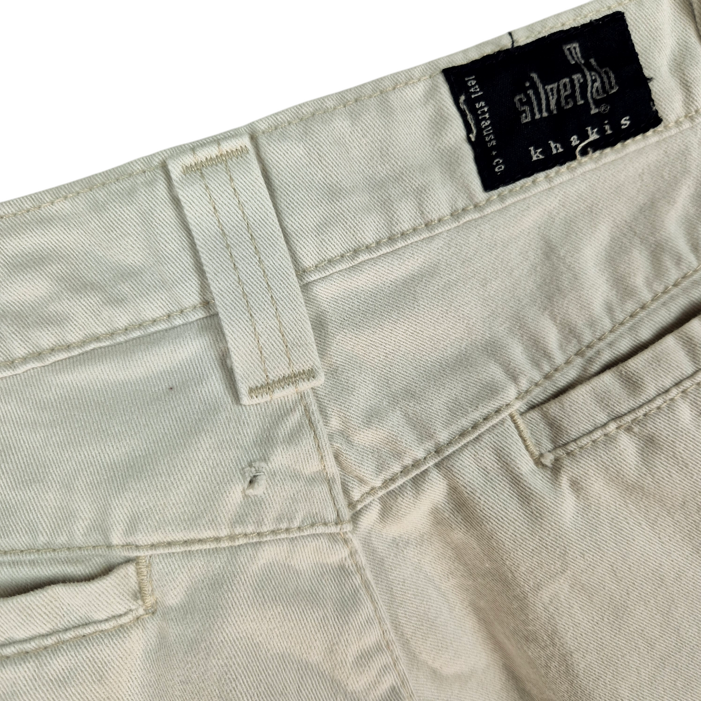 Vintage Levis Silvertab 90's Womens Cream White Bootcut Chino Pants W28