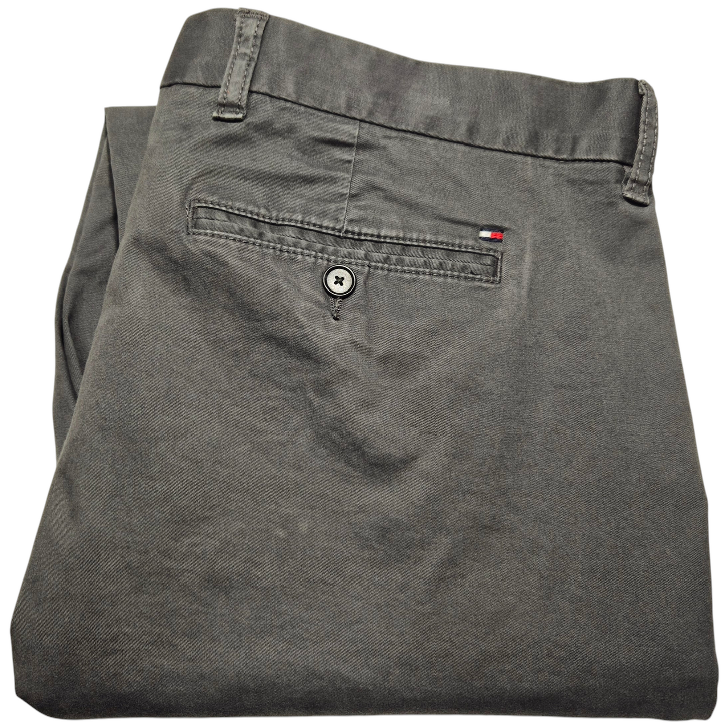 Tommy Hilfiger Grey Slim Fit Stretch Chino Pants W37