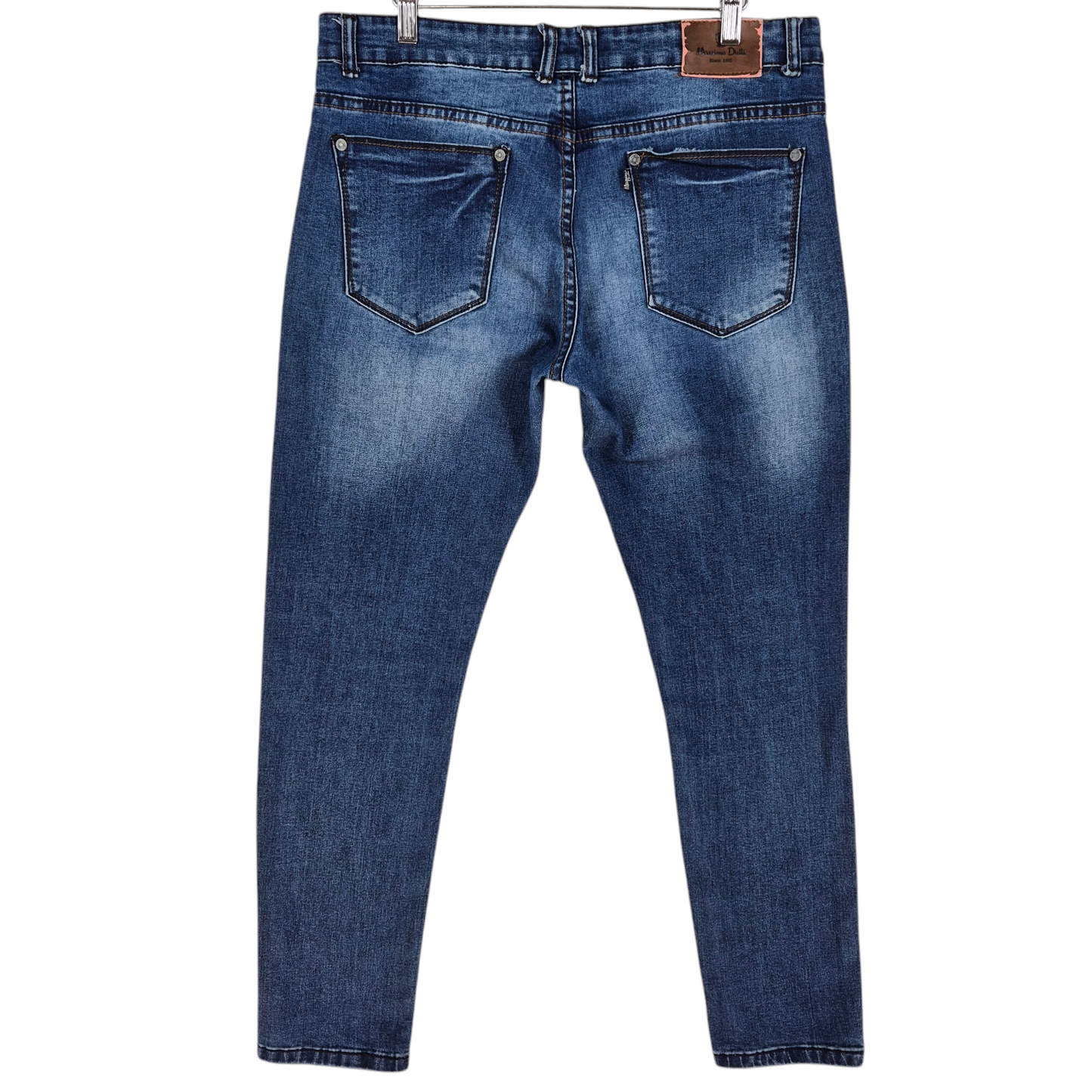 Massimo Dutti Jeans Dark Blue Slim Fit Stretch Denim Bottoms W34