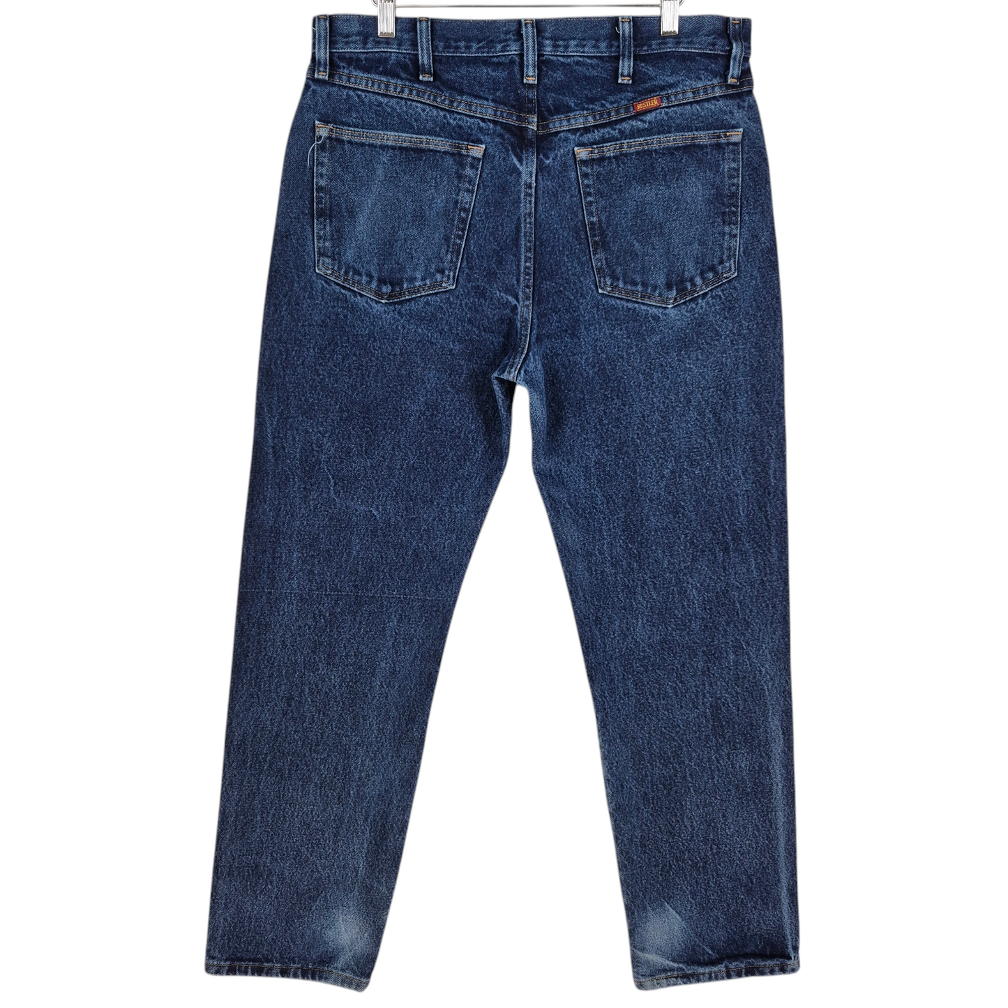 Vintage Rustler Jeans 90's Dark Blue Classic Heavy Rigid Denim Bottoms W34