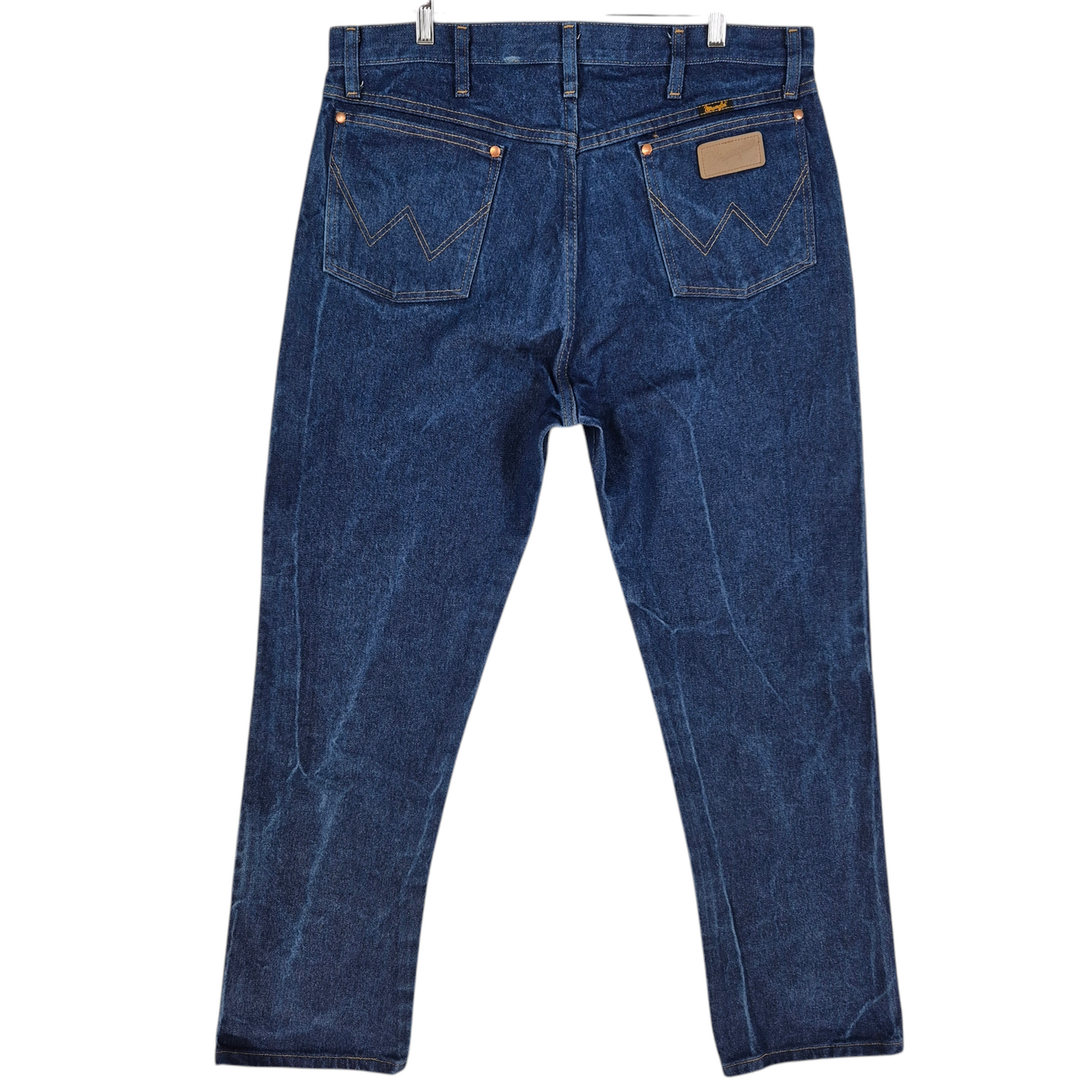 Vintage Wrangler Jeans 90's Dark Blue Heavy Rigid Cowboy Denim Bottoms W37