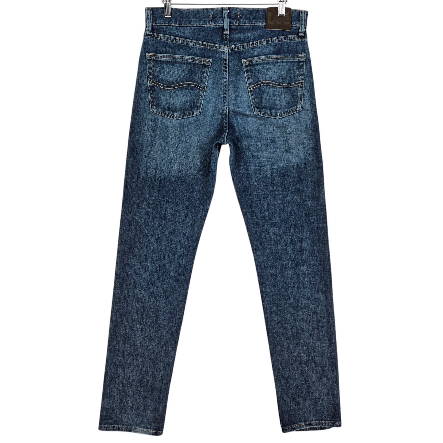 Vintage Lee Jeans Dark Blue Straight Leg Stretch Tall Denim Bottoms W30