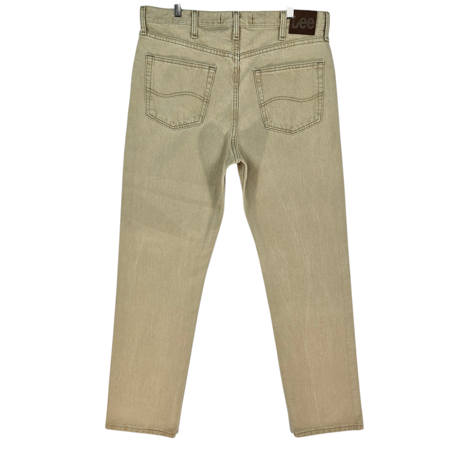 Vintage Lee Jeans Light Brown Heavy Rigid Regular Fit Denim Bottoms W36