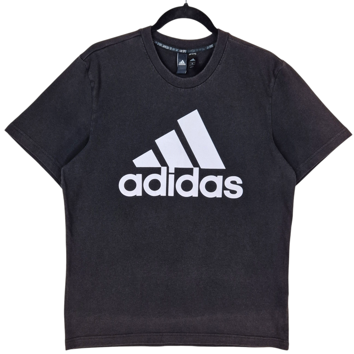 Adidas Black Monogram Cotton Tee Shirt Size M