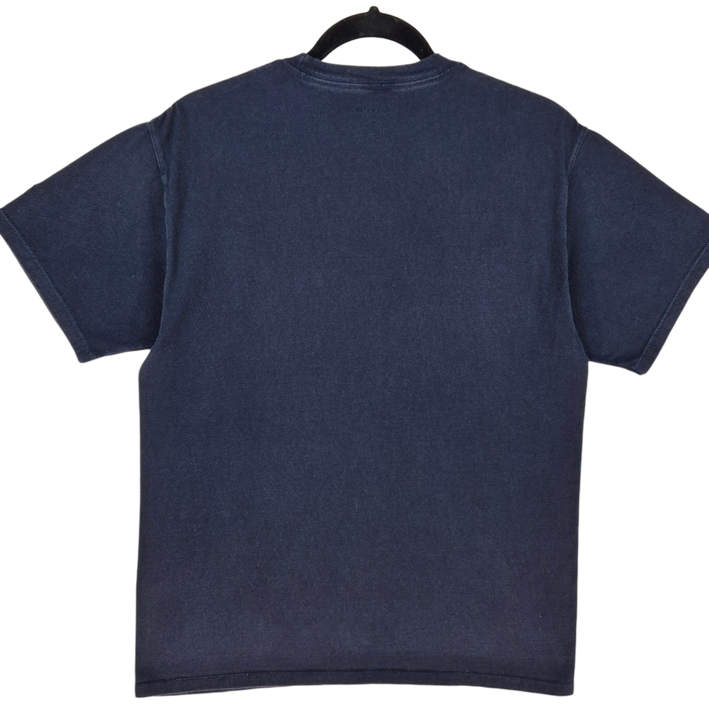 Champion Dark Blue Chest Script Cotton Tee Shirt Size M