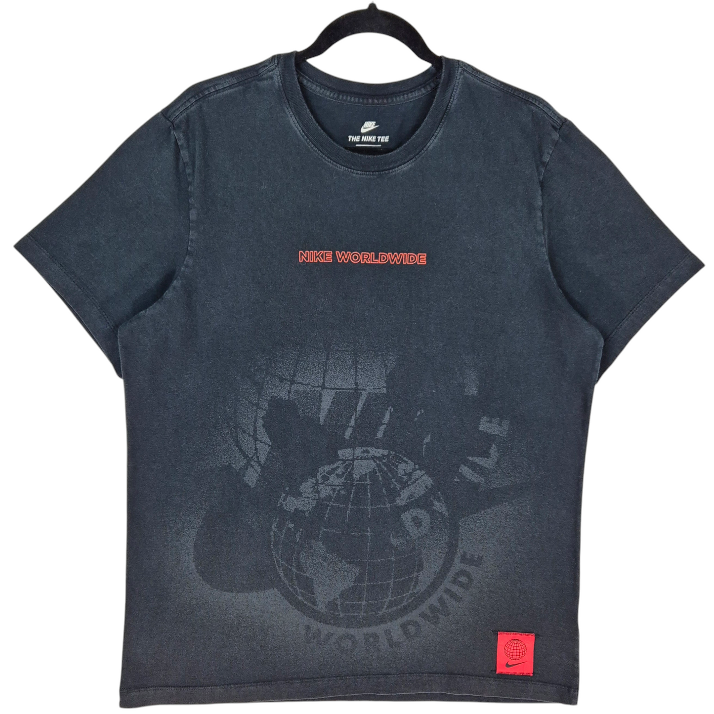 Nike Worldwide Black Cotton Tee Shirt Size L