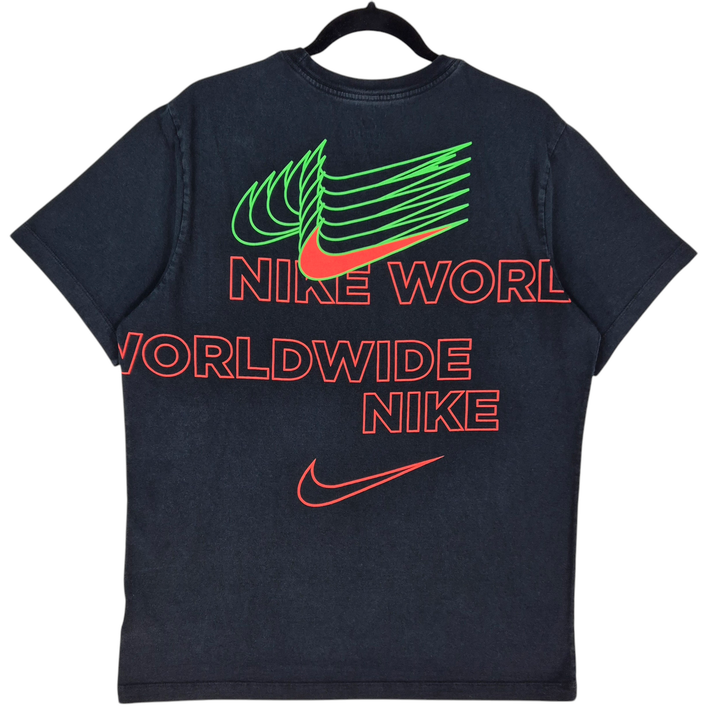 Nike Worldwide Black Cotton Tee Shirt Size L
