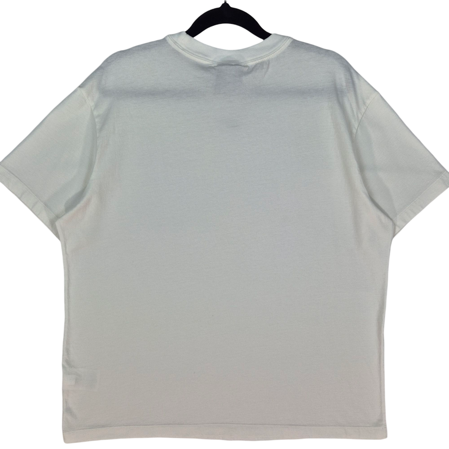 Nike White Basic Embroidered Cotton Tee Shirt Size M