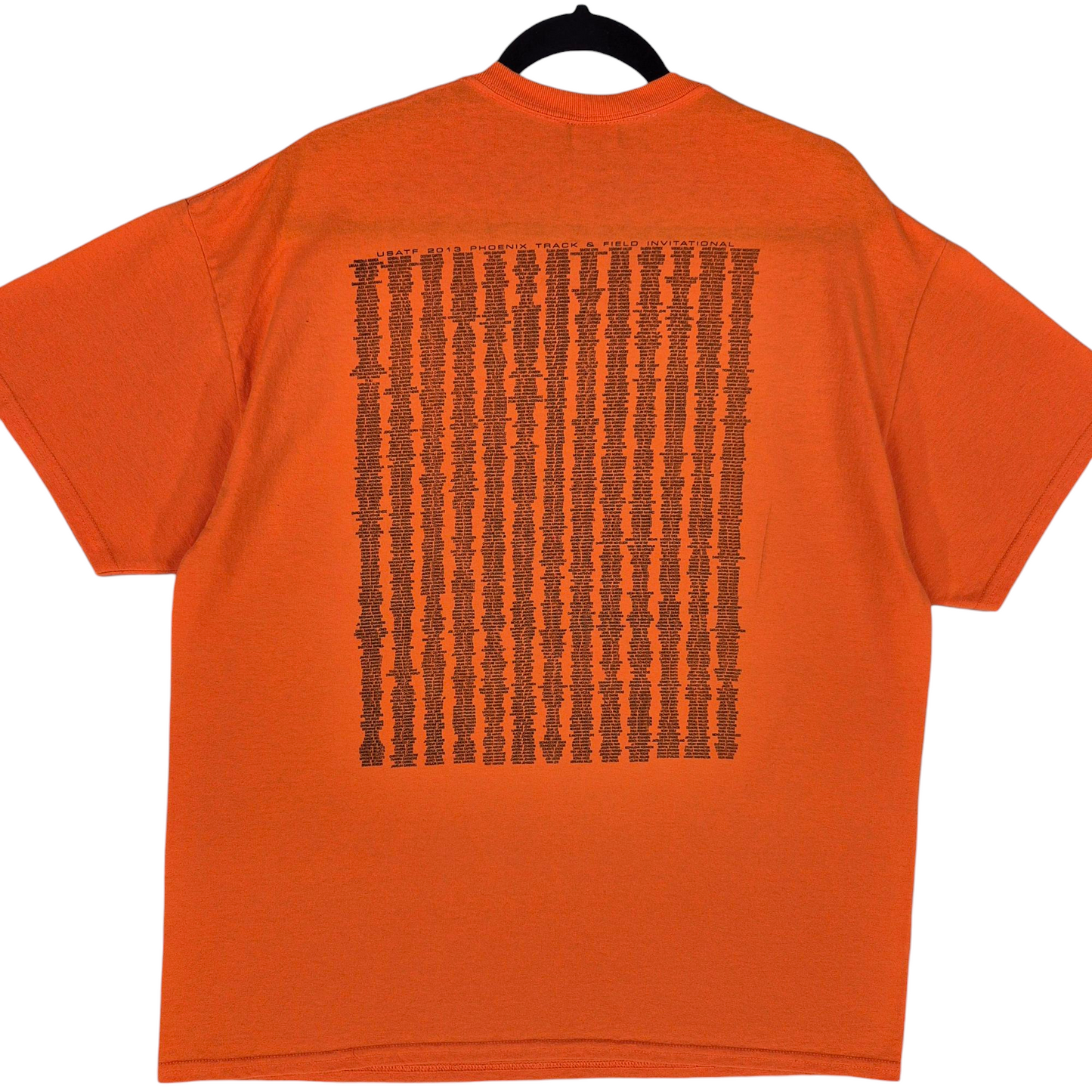 2013 USA Track & Field Phoenix Invitational Orange Tee Shirt Size XL