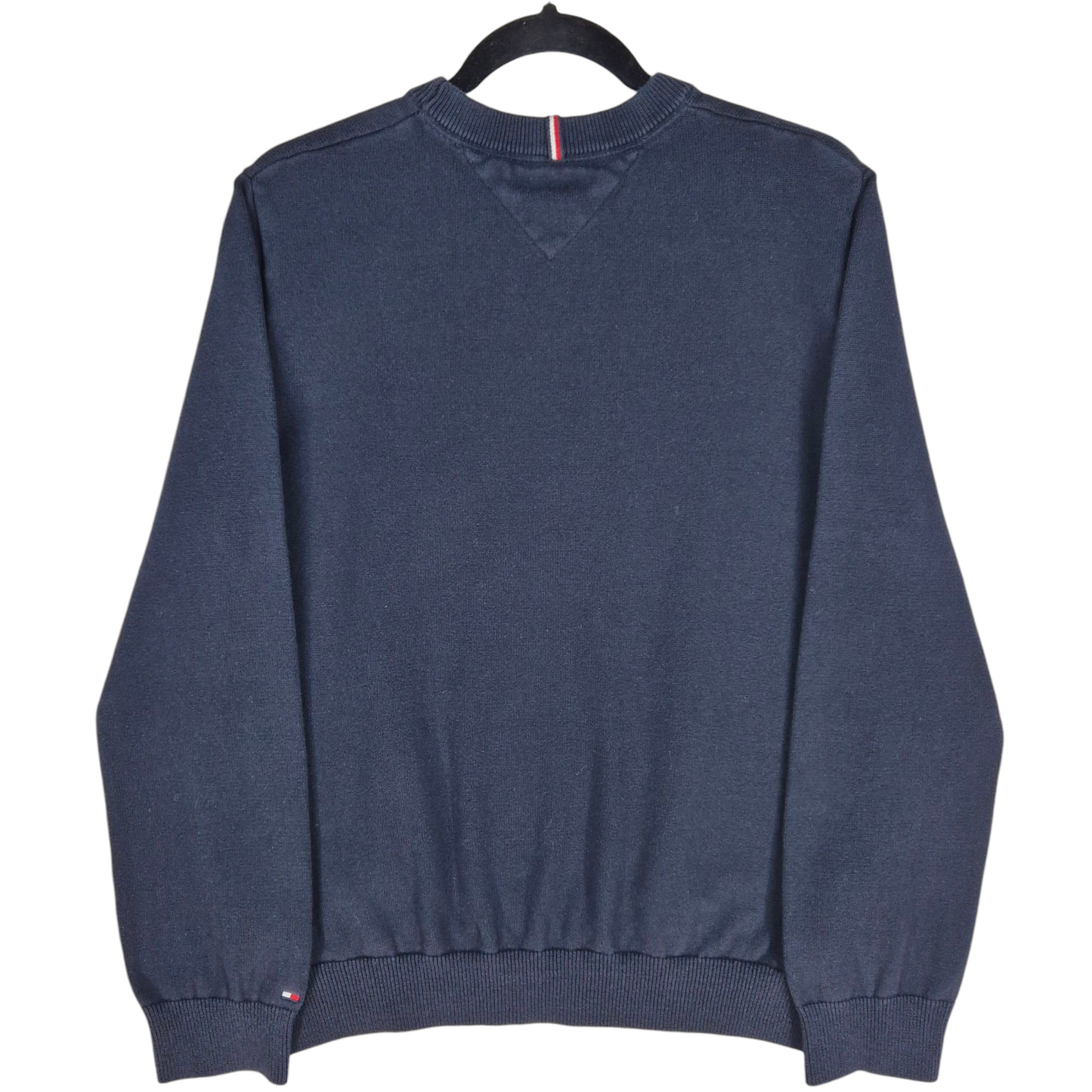 Tommy Hilfiger Dark Blue Chenille Crewneck Knit Sweater Size L