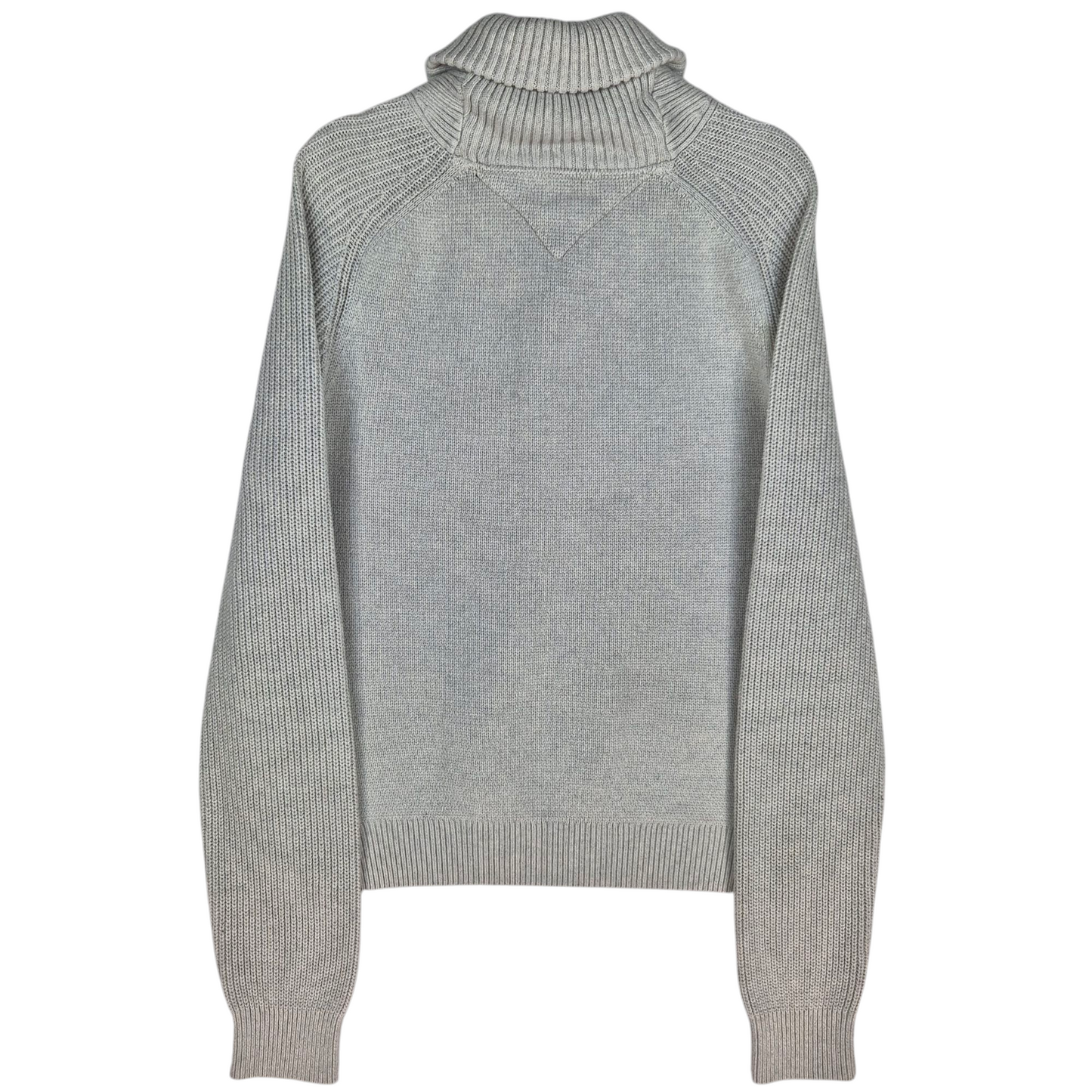 Tommy Hilfiger Light Grey Quarter Button Knit Sweater Size M