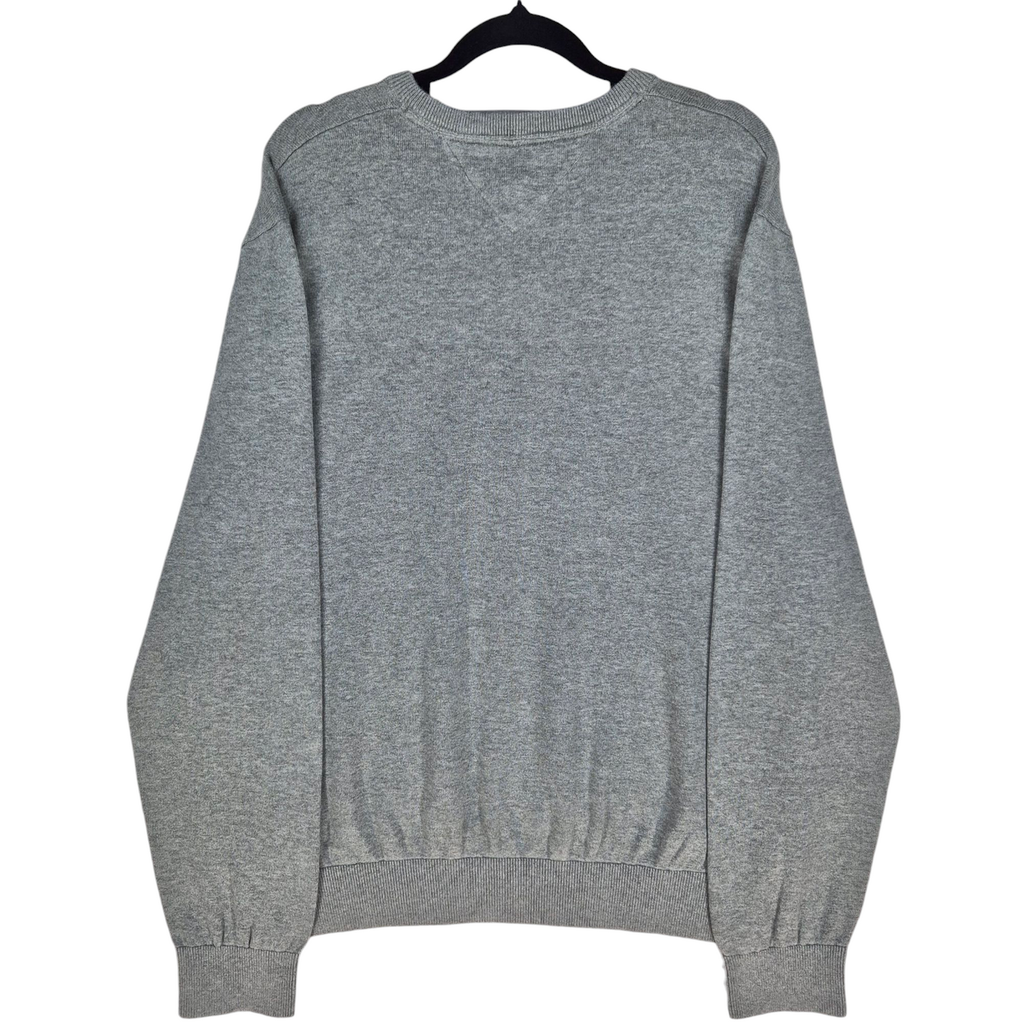 Tommy Hilfiger Grey Diamond V Neck Knit Sweater Size L