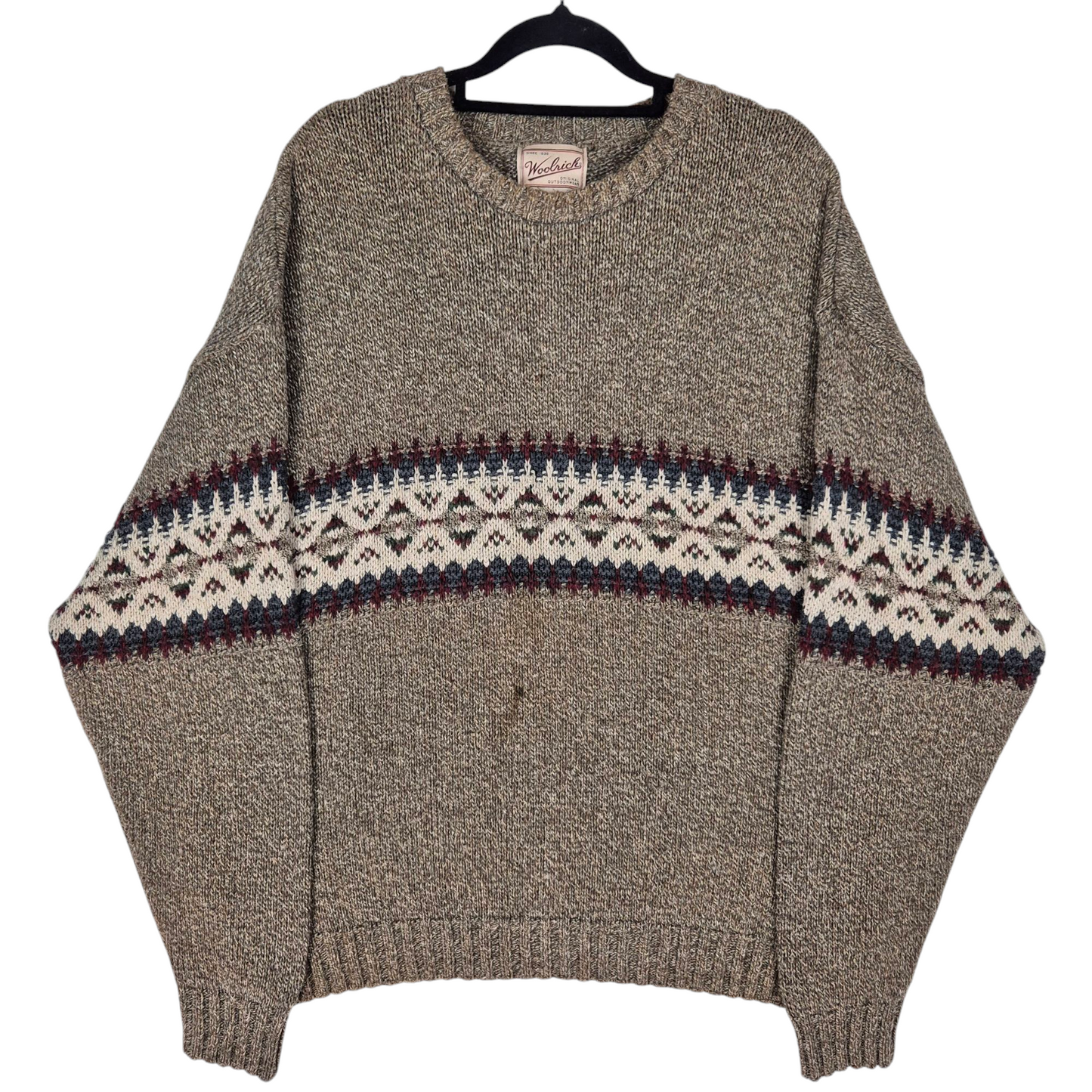 Vintage Woolrich 90's Brown USA Made Knit Sweater Size L