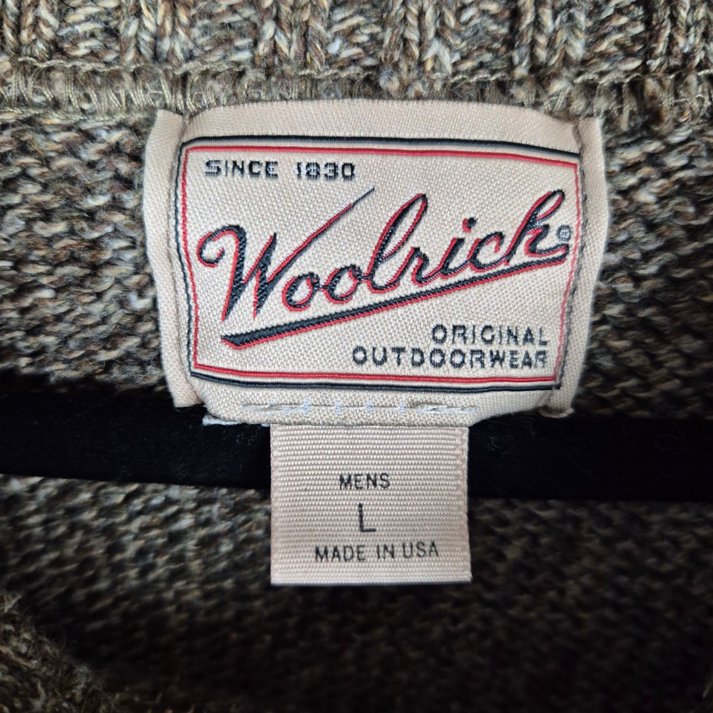 Vintage Woolrich 90's Brown USA Made Knit Sweater Size L