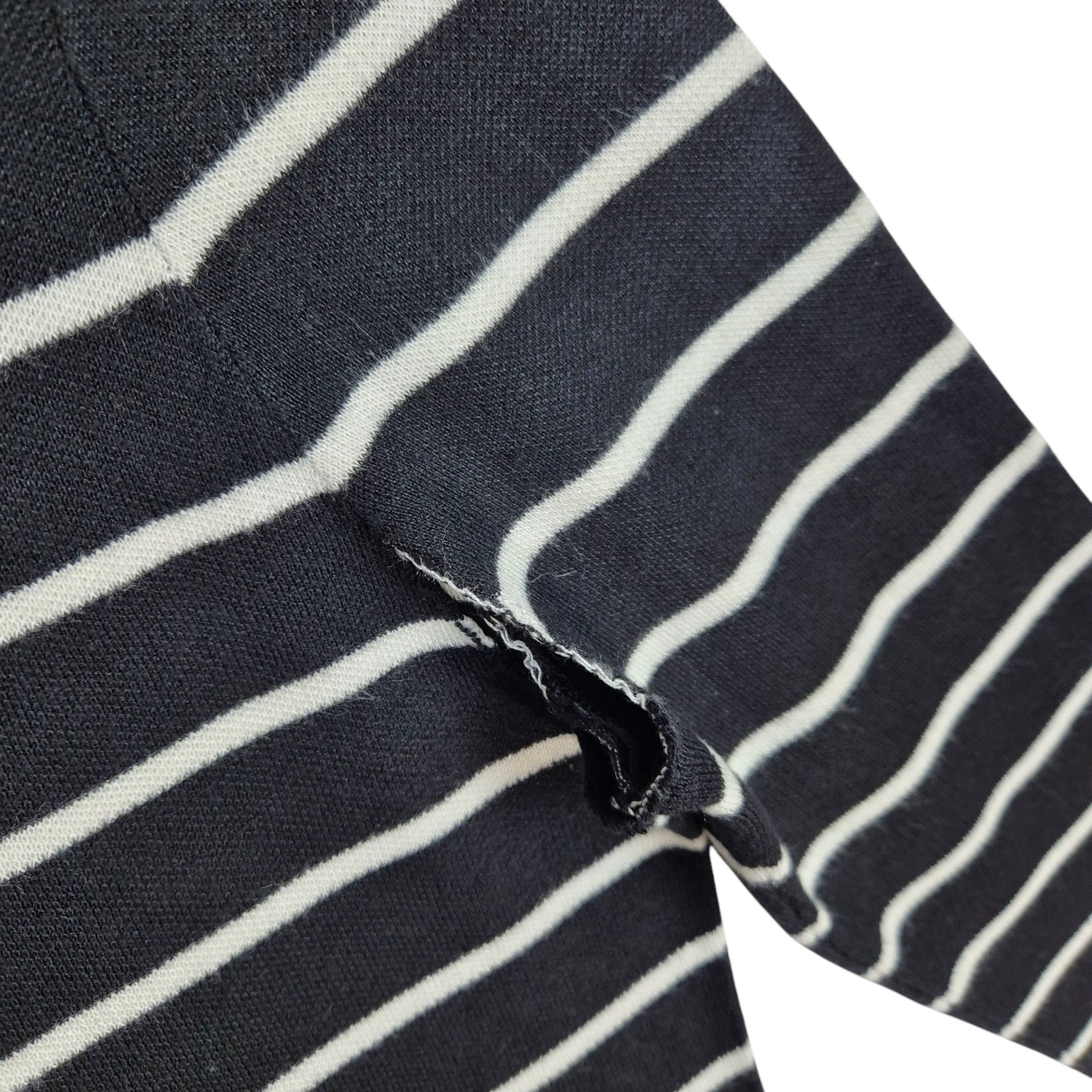Calvin Klein Womens Black Striped Knit Sweater Size XL