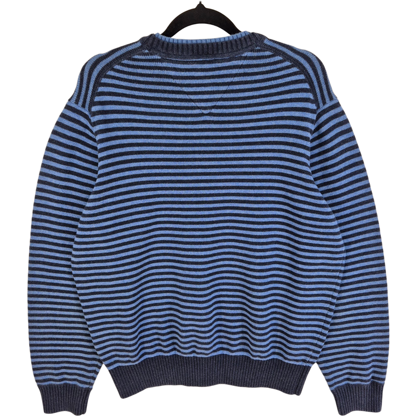 Tommy Hilfiger Blue Striped Crewneck Knit Sweater Size L