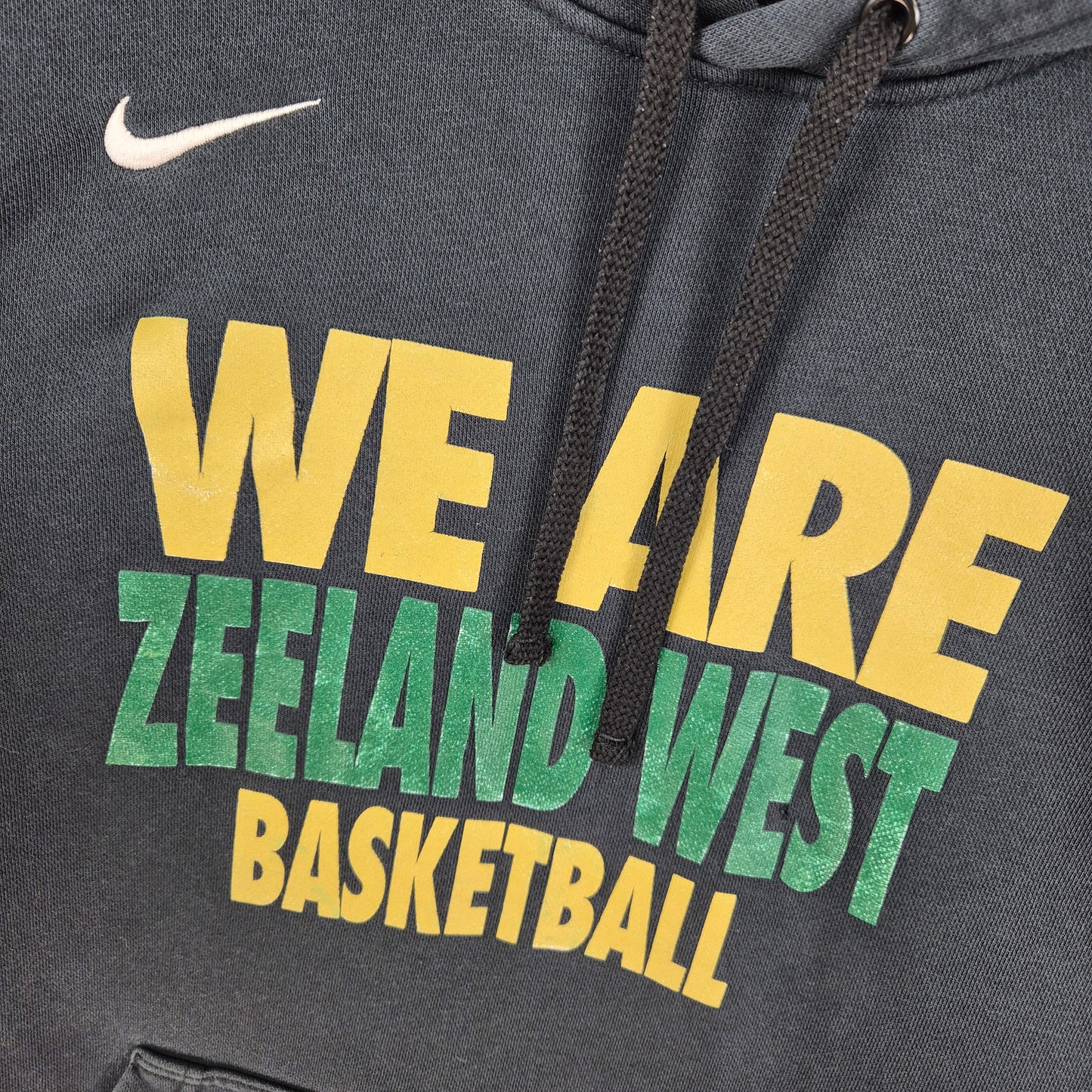 Nike Zeeland West Basketball Black Cotton Hoodie Size M