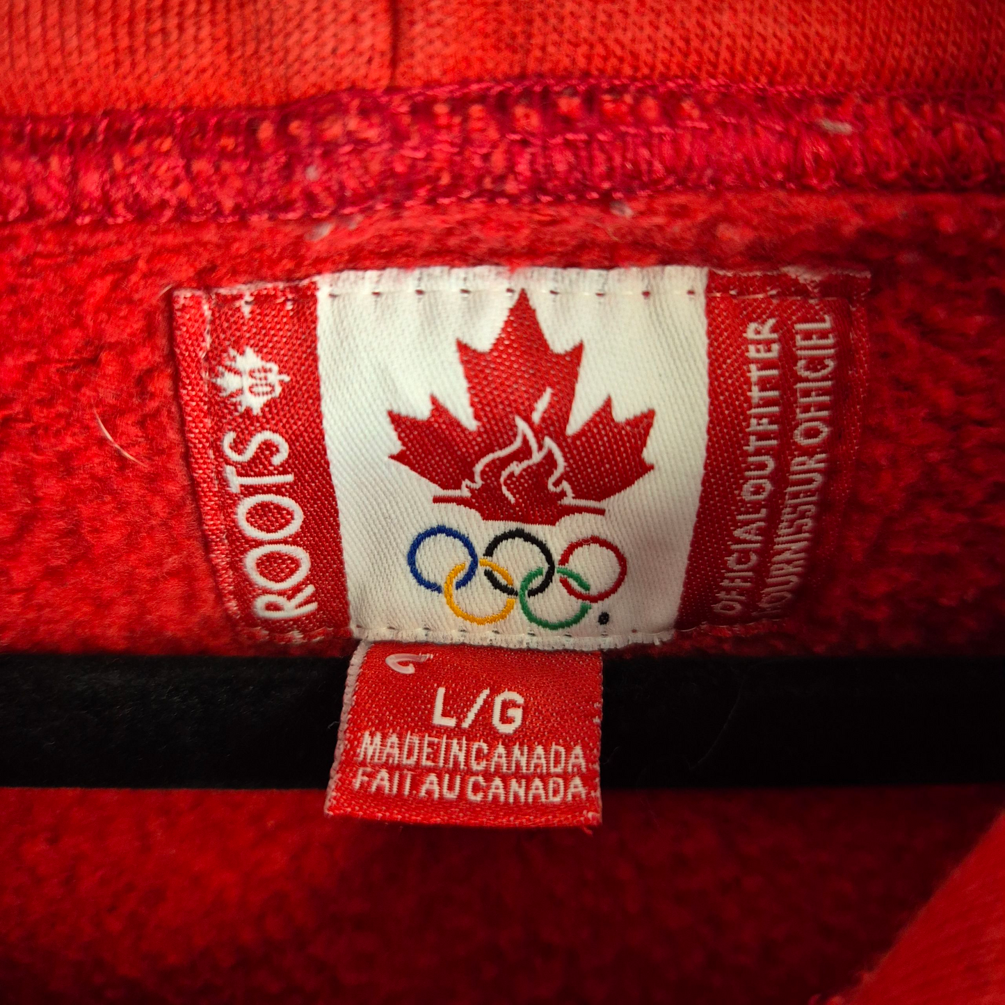 Vintage 2004 Canada Olympic Team Red Zip Hoodie Size L