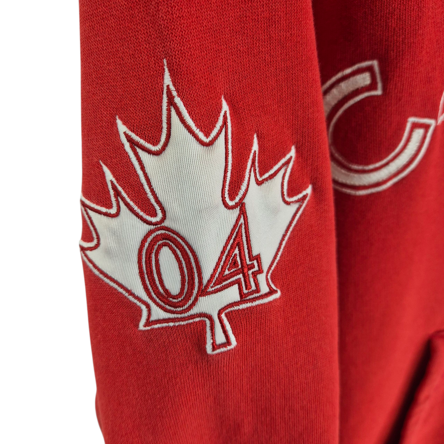Vintage 2004 Canada Olympic Team Red Zip Hoodie Size L