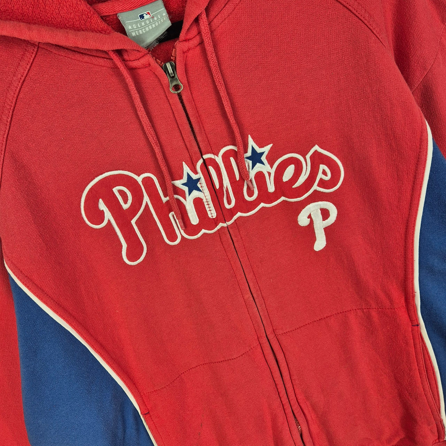 MLB Merchandise Philadelphia Phillies Red & Blue Zip Hoodie Size 2XL