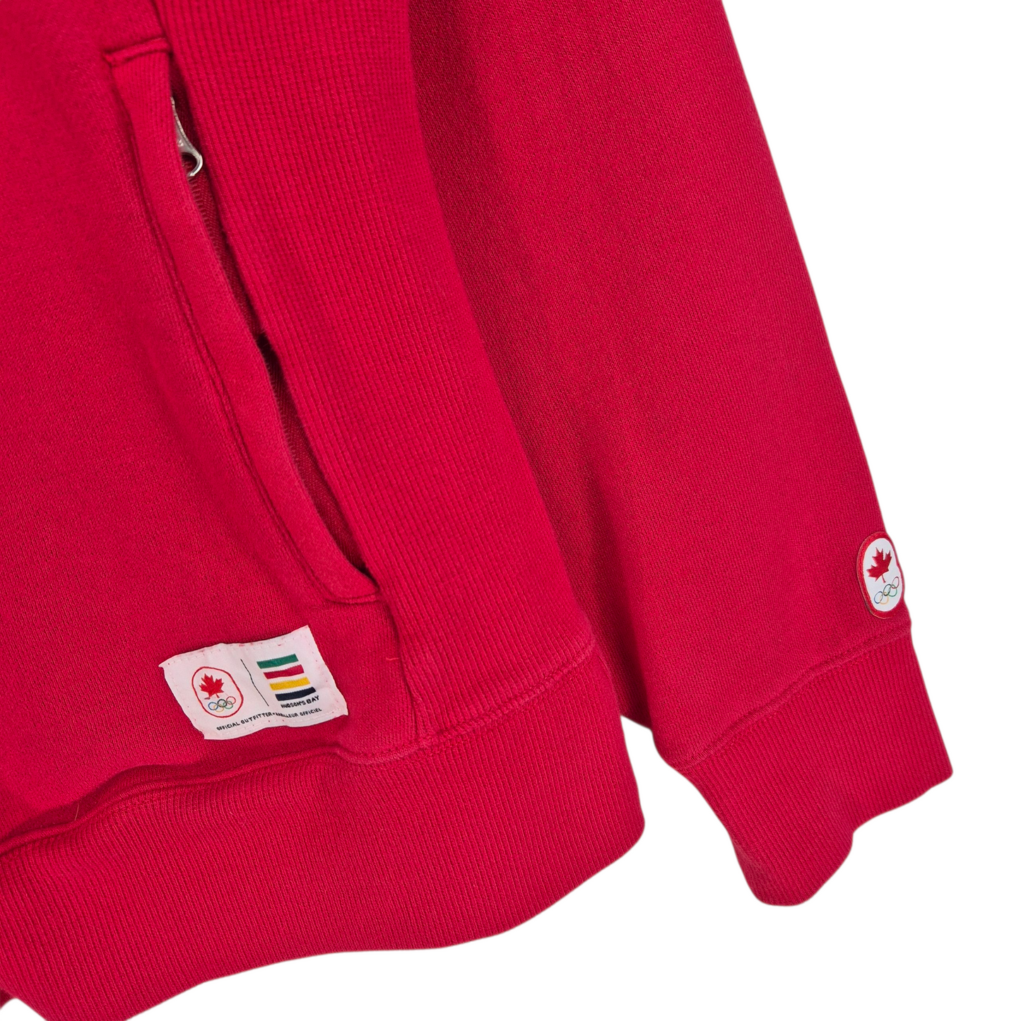 2014 Canada Olympic Team Womens Red Zip Sweater Size XL