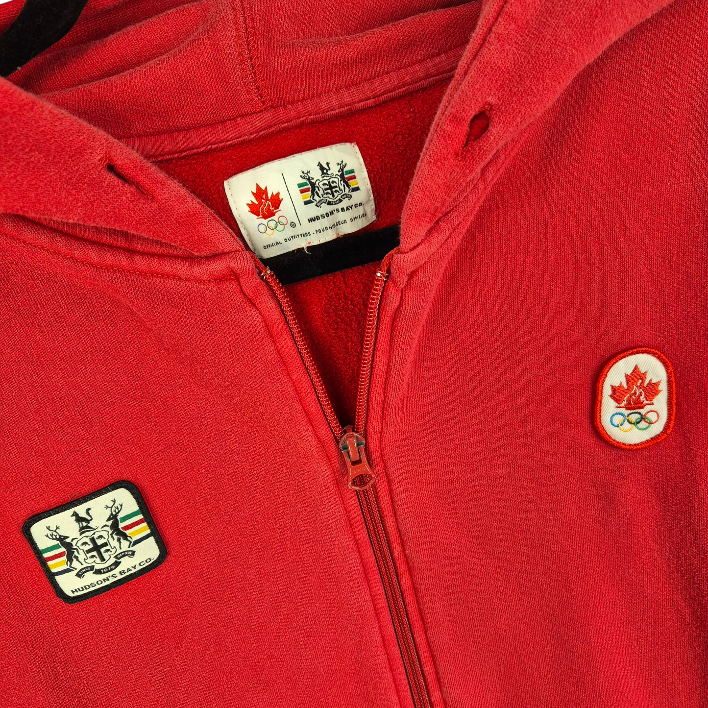 Canada Olympic Team Red Zip Hoodie Size 2XL