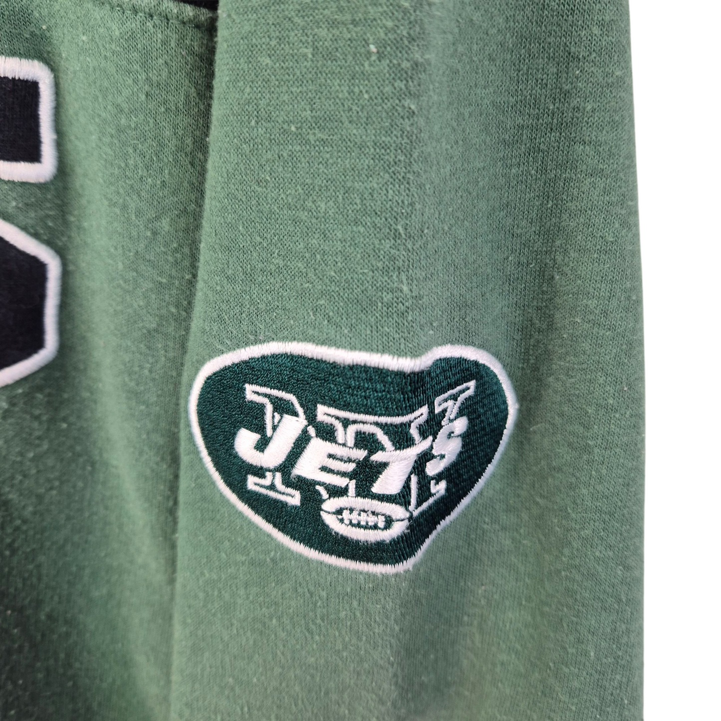 NFL Team Apparel New York Jets Black & Green Zip Hoodie Size M