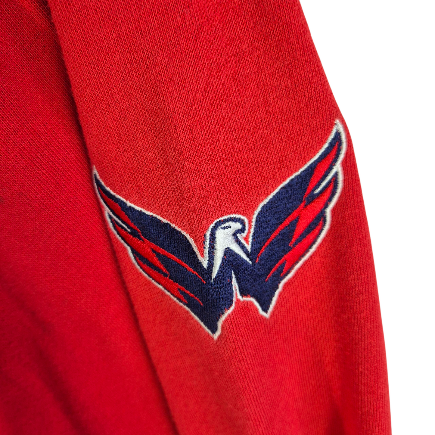 Vintage Reebok NHL Washington Capitals Red & Blue Zip Hoodie Size XL