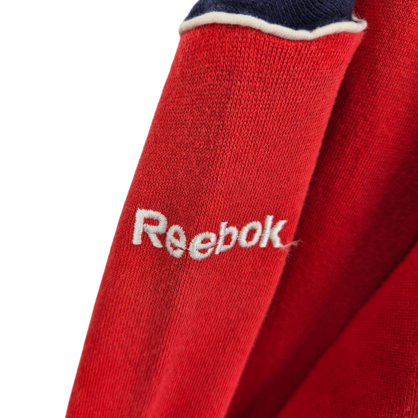 Vintage Reebok NHL Washington Capitals Red & Blue Zip Hoodie Size XL