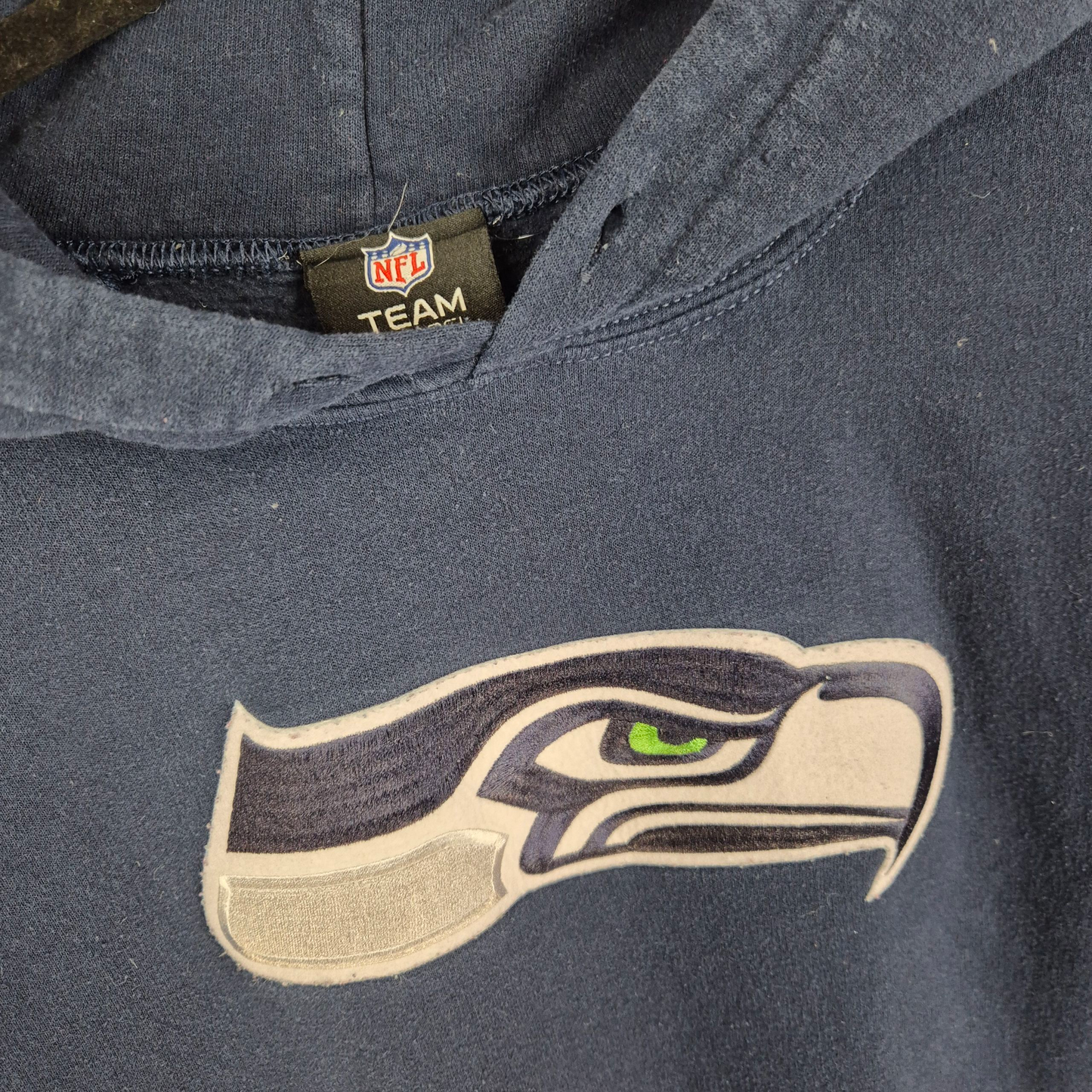 NFL Team Apparel Seattle Seahawks Dark Blue Hoodie Size S