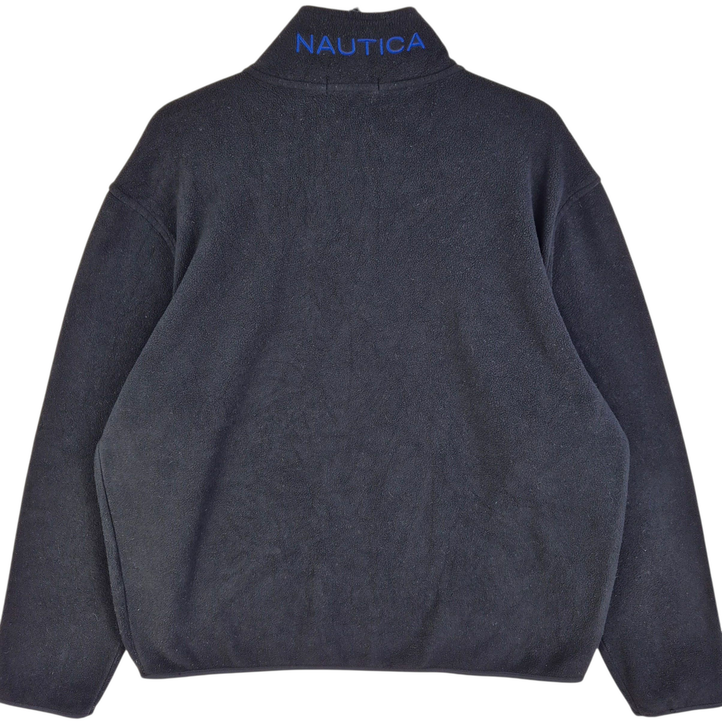 Nautica Black Quarter Zip Fleece Jumper Size L