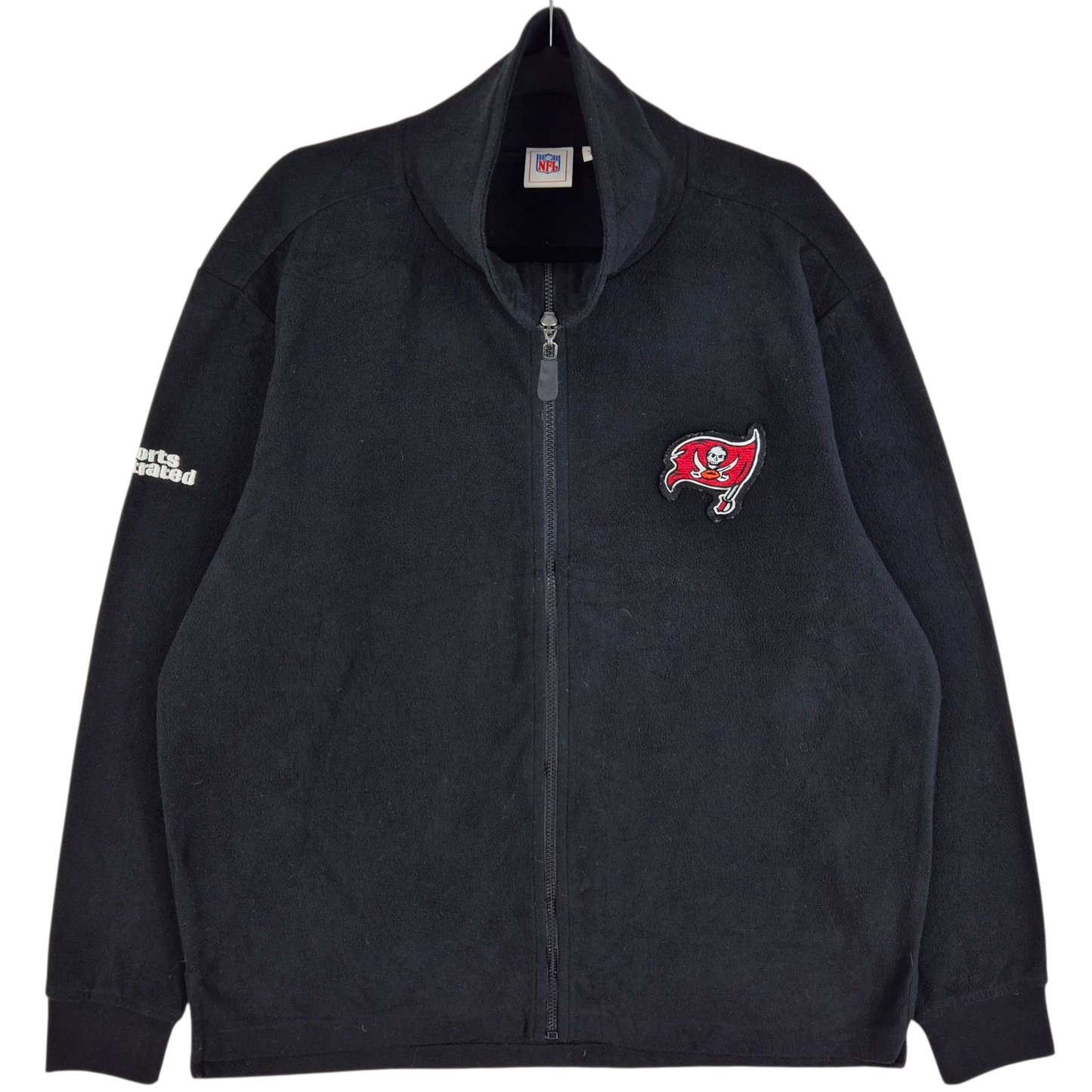 NFL Tampa Bay Buccaneers Black Fleece Zip Jumper Size XL