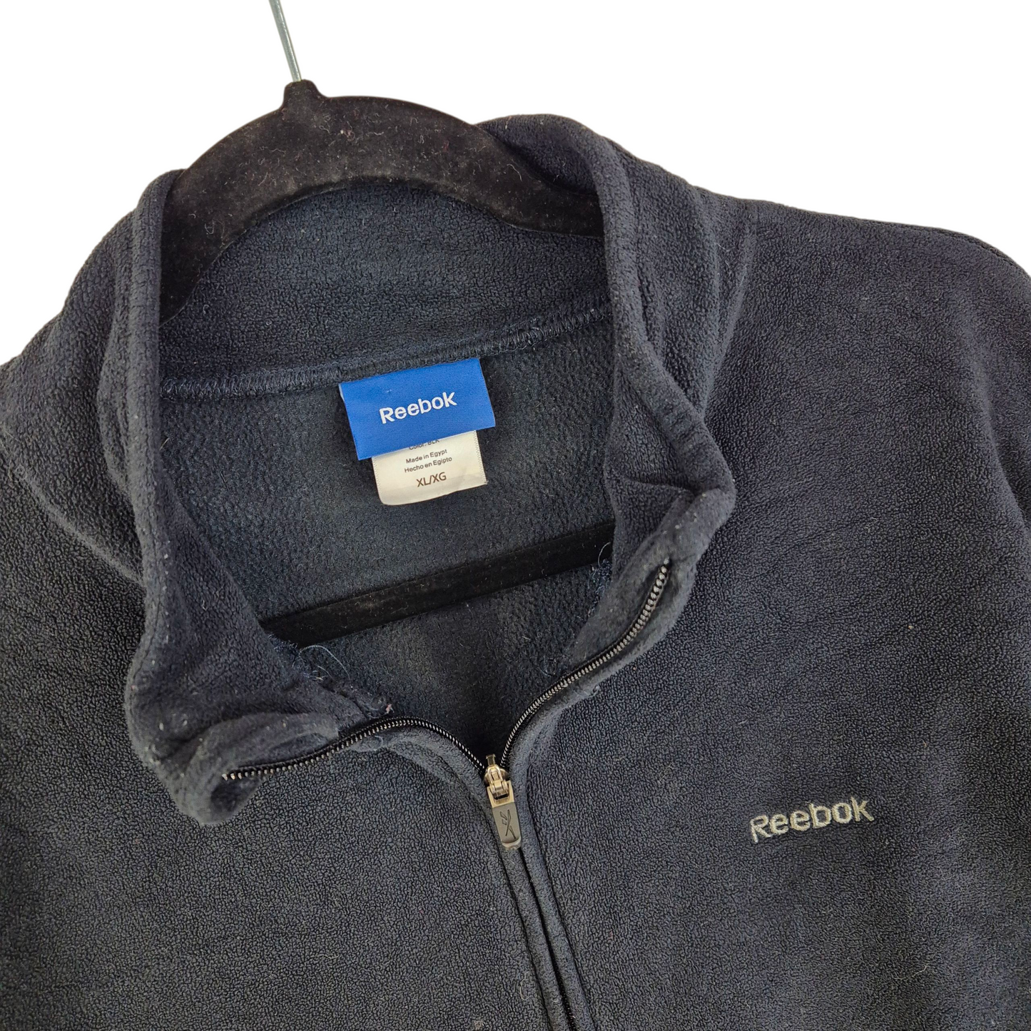 Reebok Black Fleece Zip Jumper Size XL