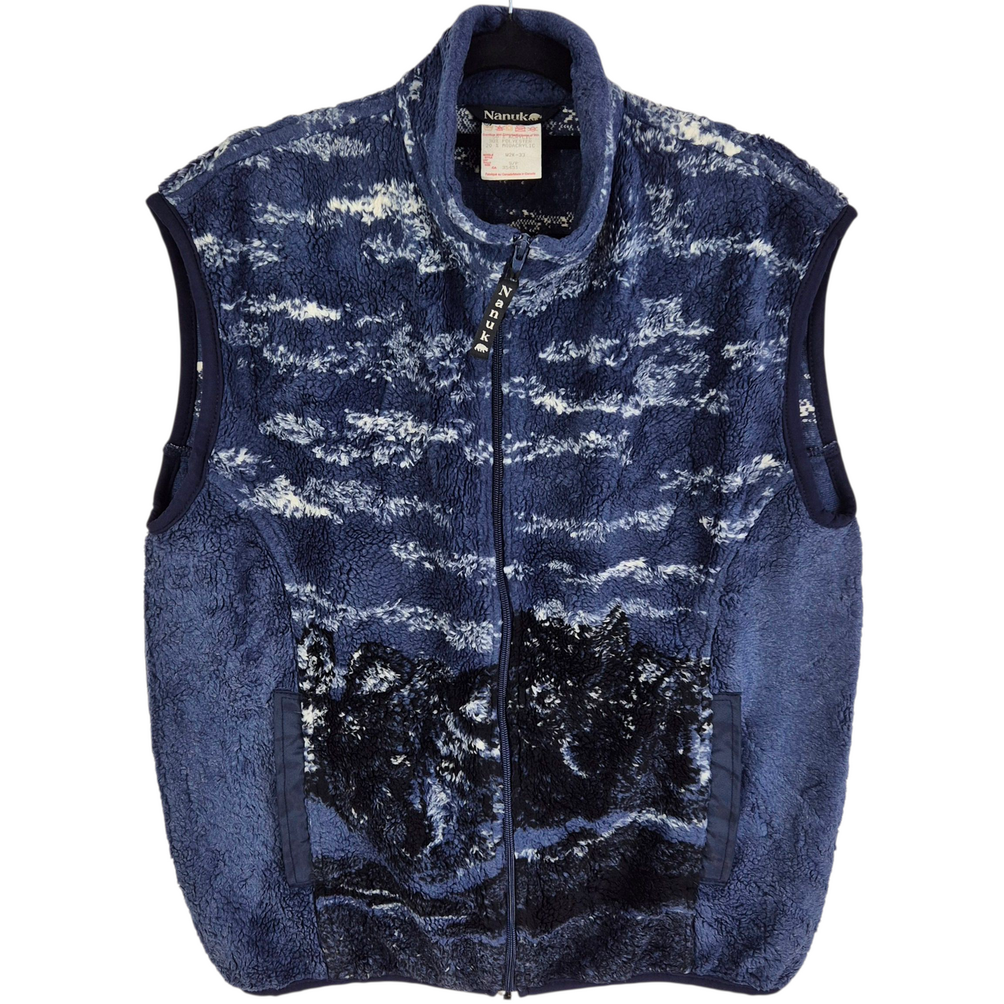 Vintage Nanuk Canada 80's Blue Fleece Zip Vest Size S