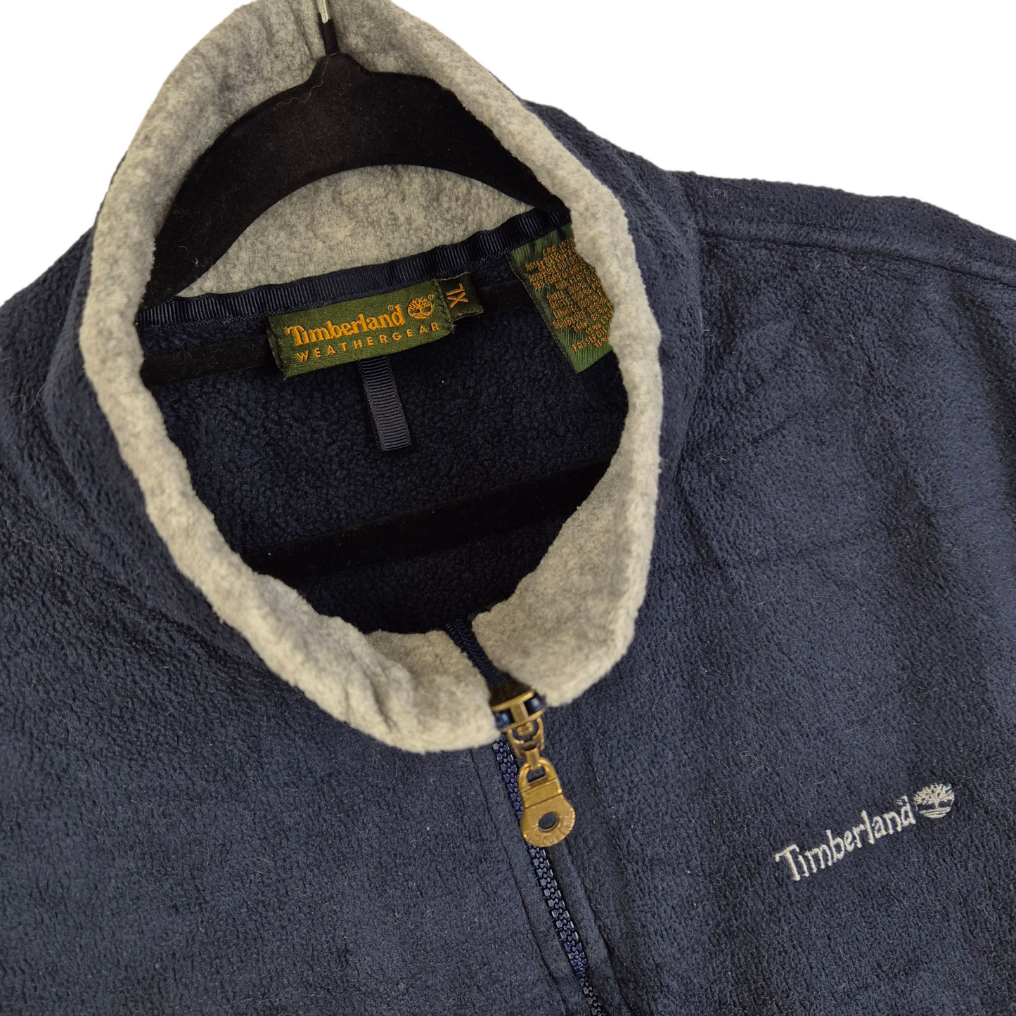 Vintage Timberland 90's Dark Blue Fleece Vest Size XL