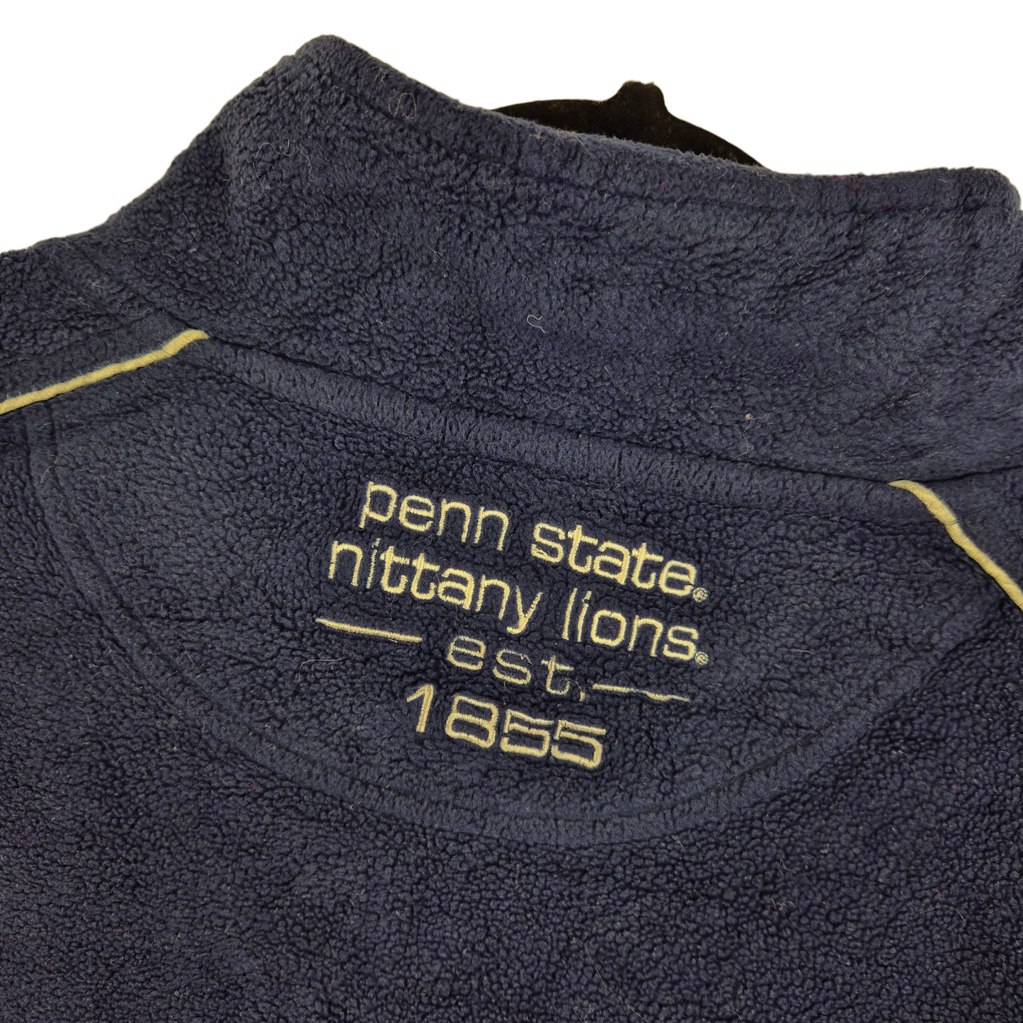 Vintage Starter Penn State Lions Dark Blue Quarter Zip Fleece Jumper Size XL