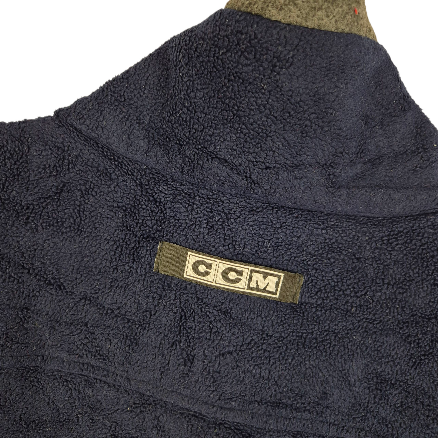 Vintage CCM USA Hockey 90's Dark Blue Fleece Zip Jumper Size XL