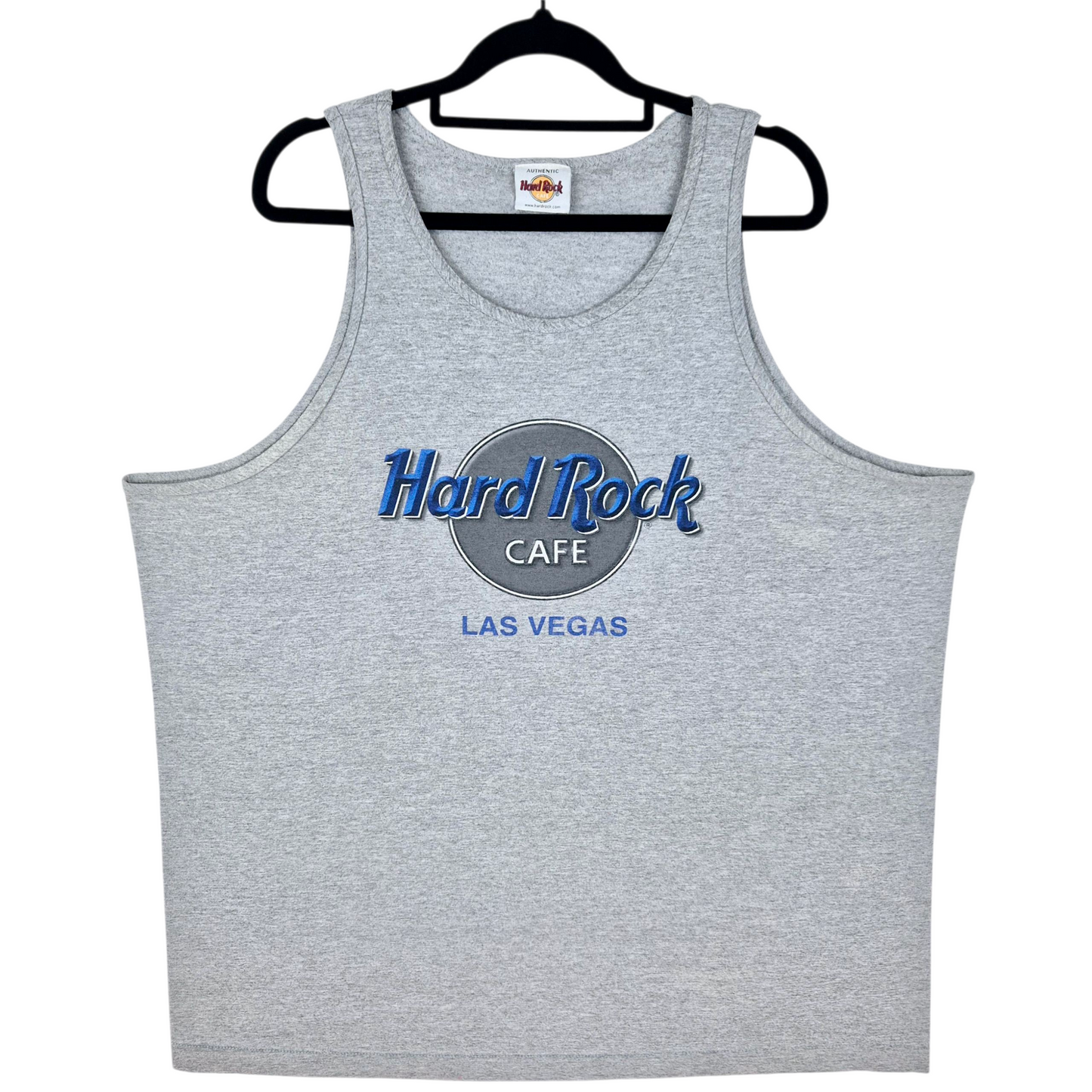 Vintage Hard Rock Cafe Las Vegas Grey Cotton Singlet Size 2XL