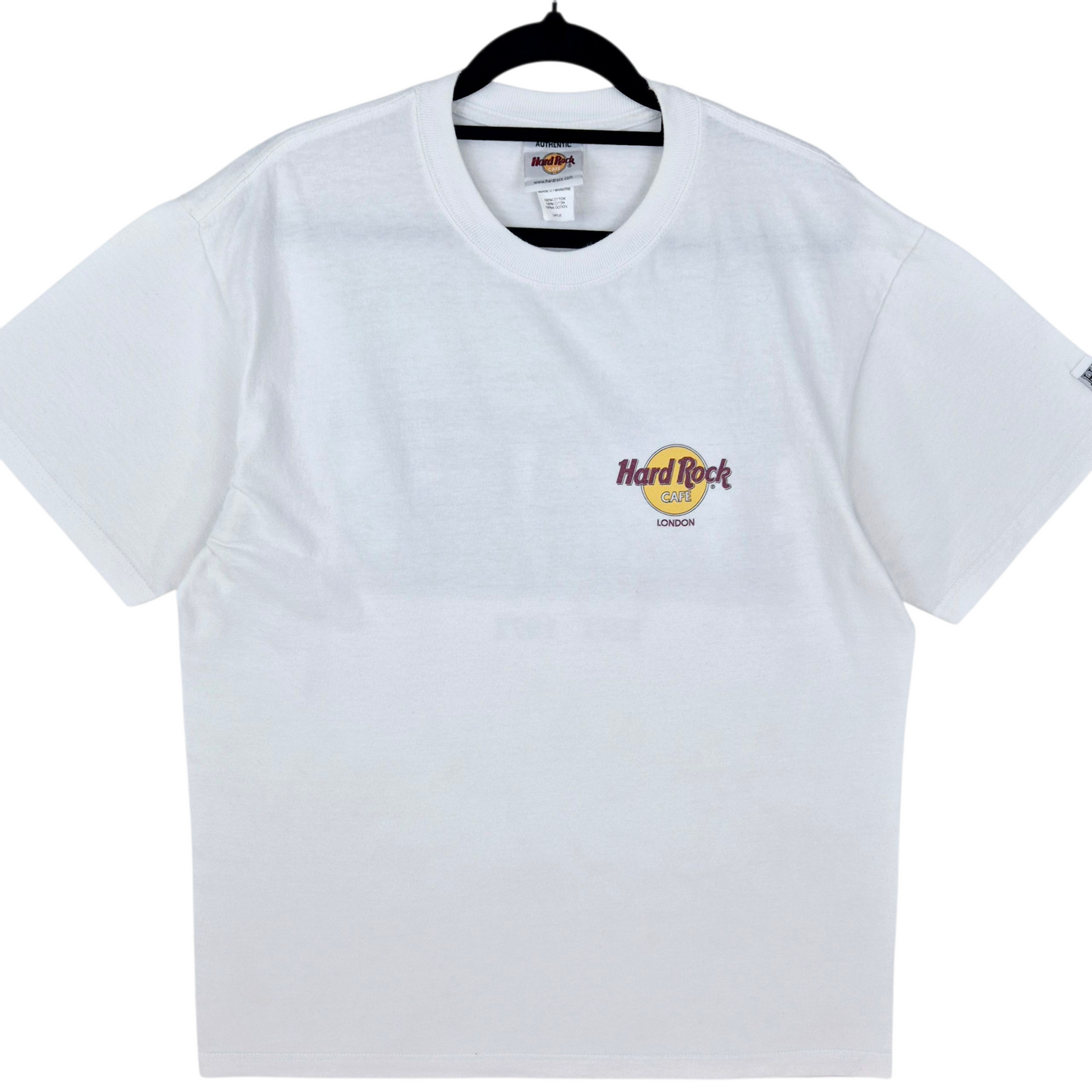 Vintage Hard Rock Cafe London White Cotton Tee Shirt Size L