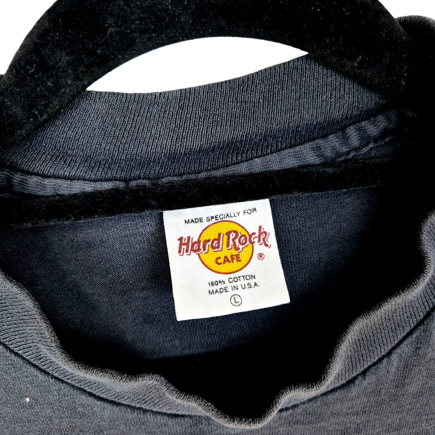 Vintage Hard Rock Cafe Las Vegas 80's Dark Grey Single Stitch Tee Shirt Size L