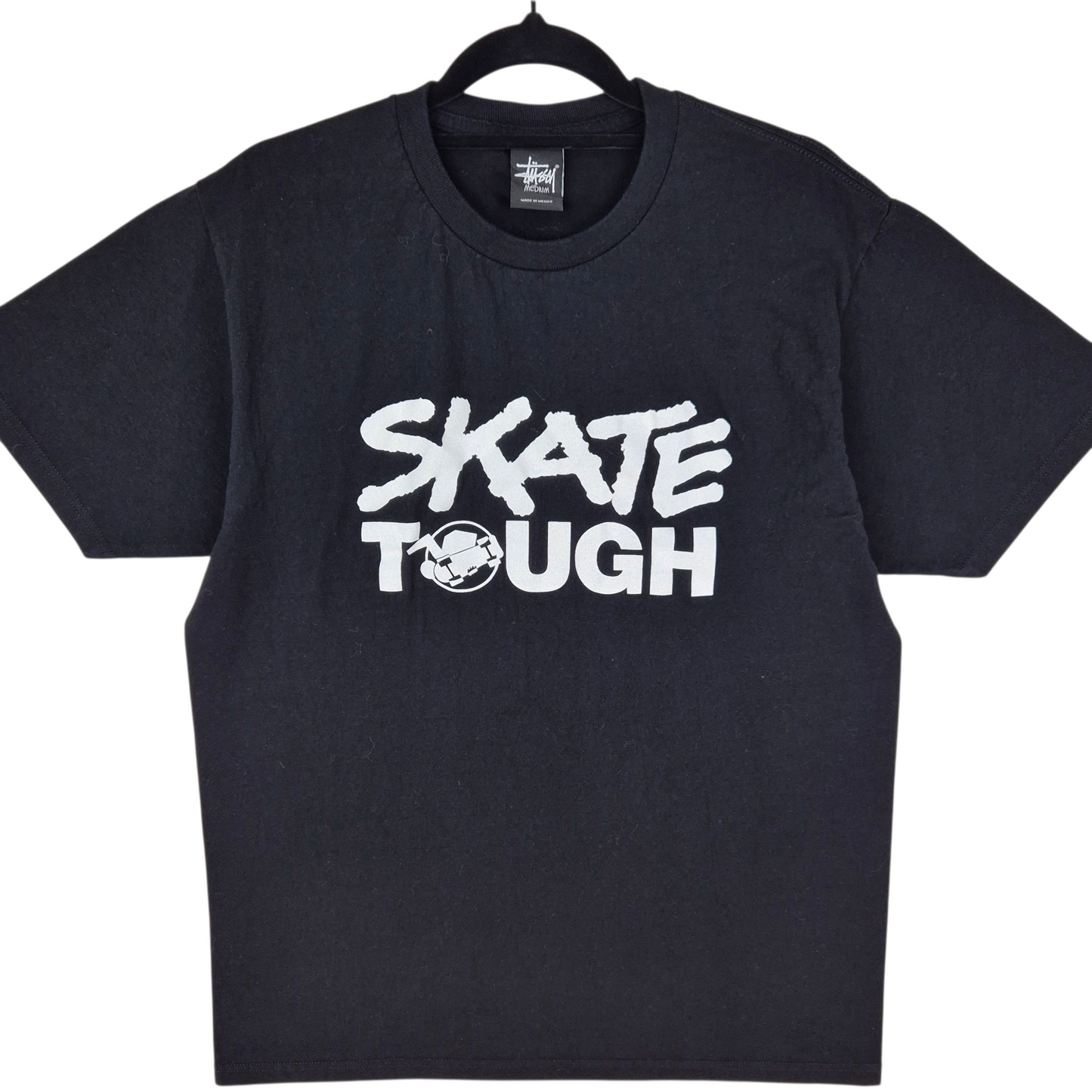 Stussy Black Skate Tough Cotton Tee Shirt Size M