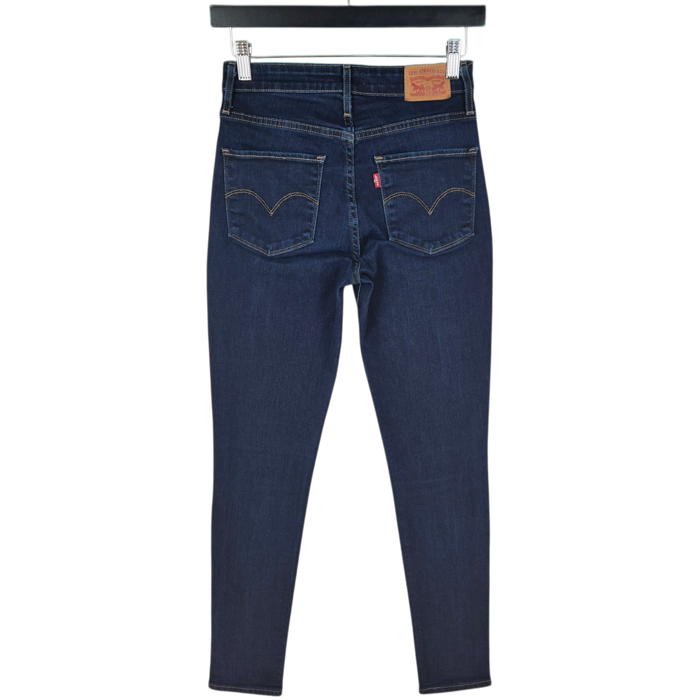 Levis 721 Jeans Womens Dark Blue High Rise Skinny Stretch Denim W25