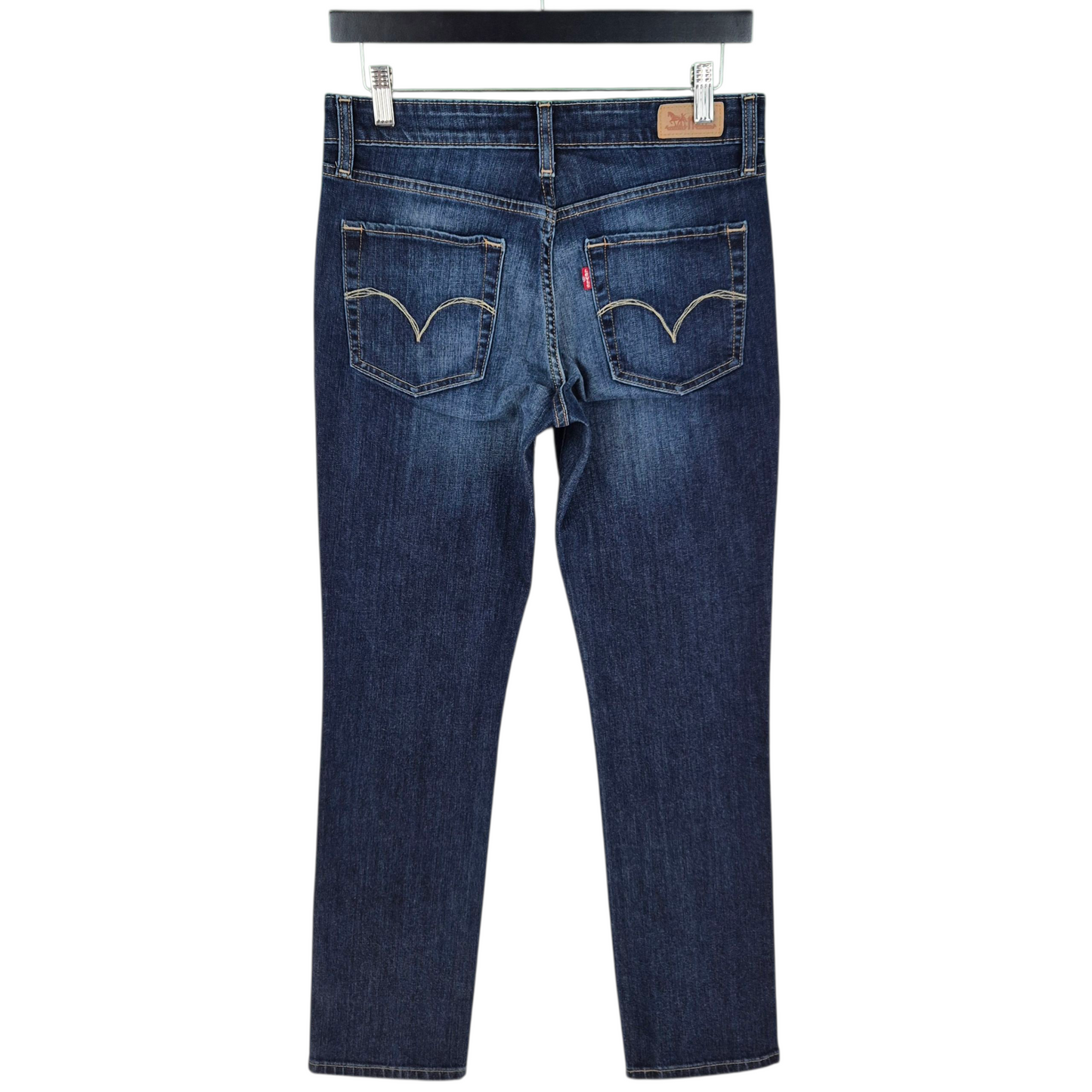 Levis Jeans Womens Dark Blue Mid Rise Skinny Stretch Denim W29