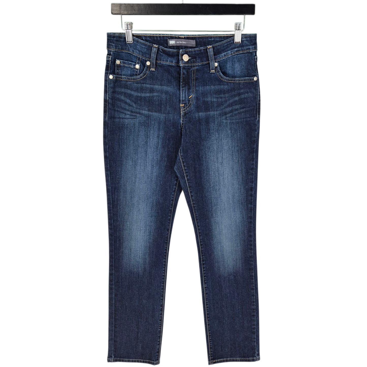 Levis Jeans Womens Dark Blue Mid Rise Skinny Stretch Denim W29
