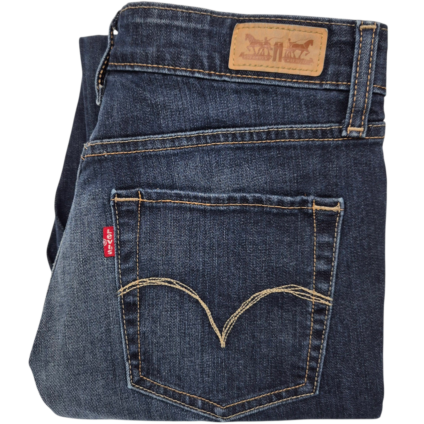 Levis Jeans Womens Dark Blue Mid Rise Skinny Stretch Denim W29