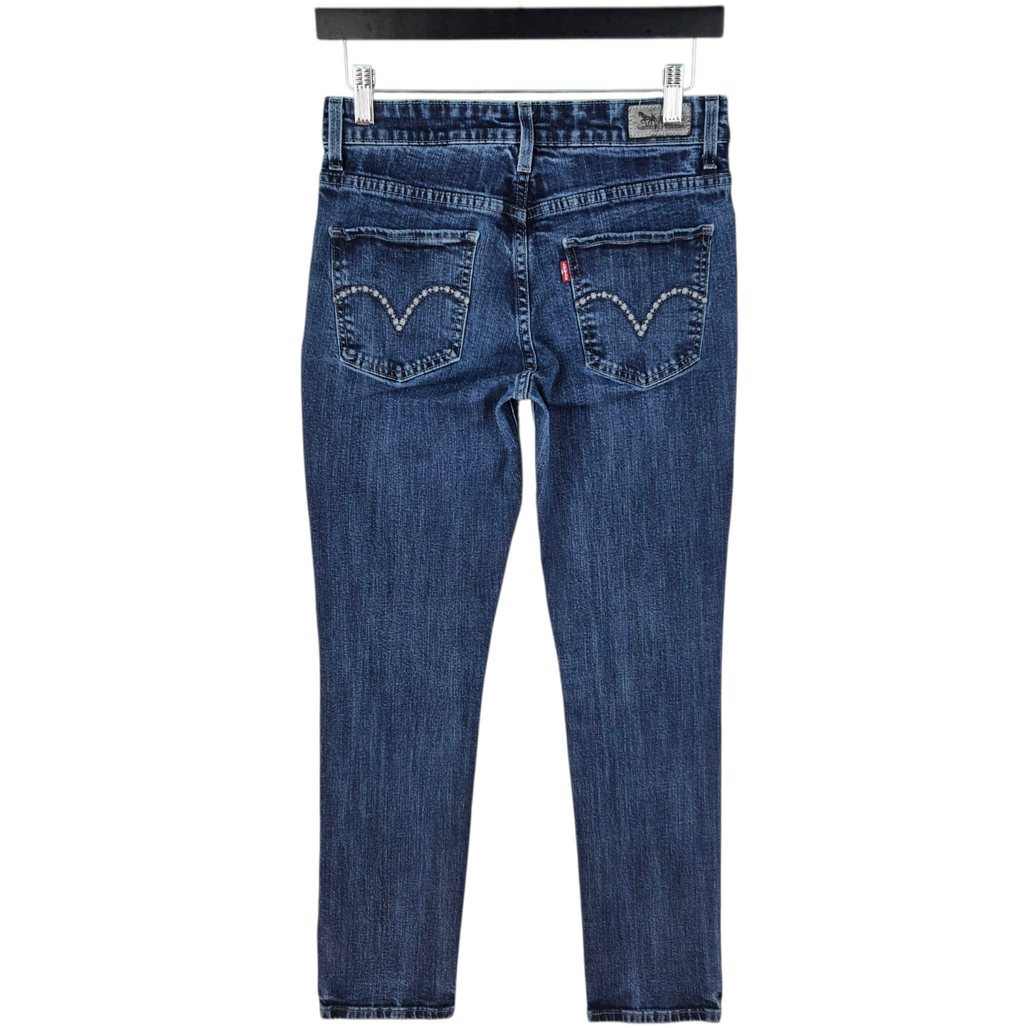 Levis Jeans Womens Blue Mid Rise Skinny Stretch Denim W28