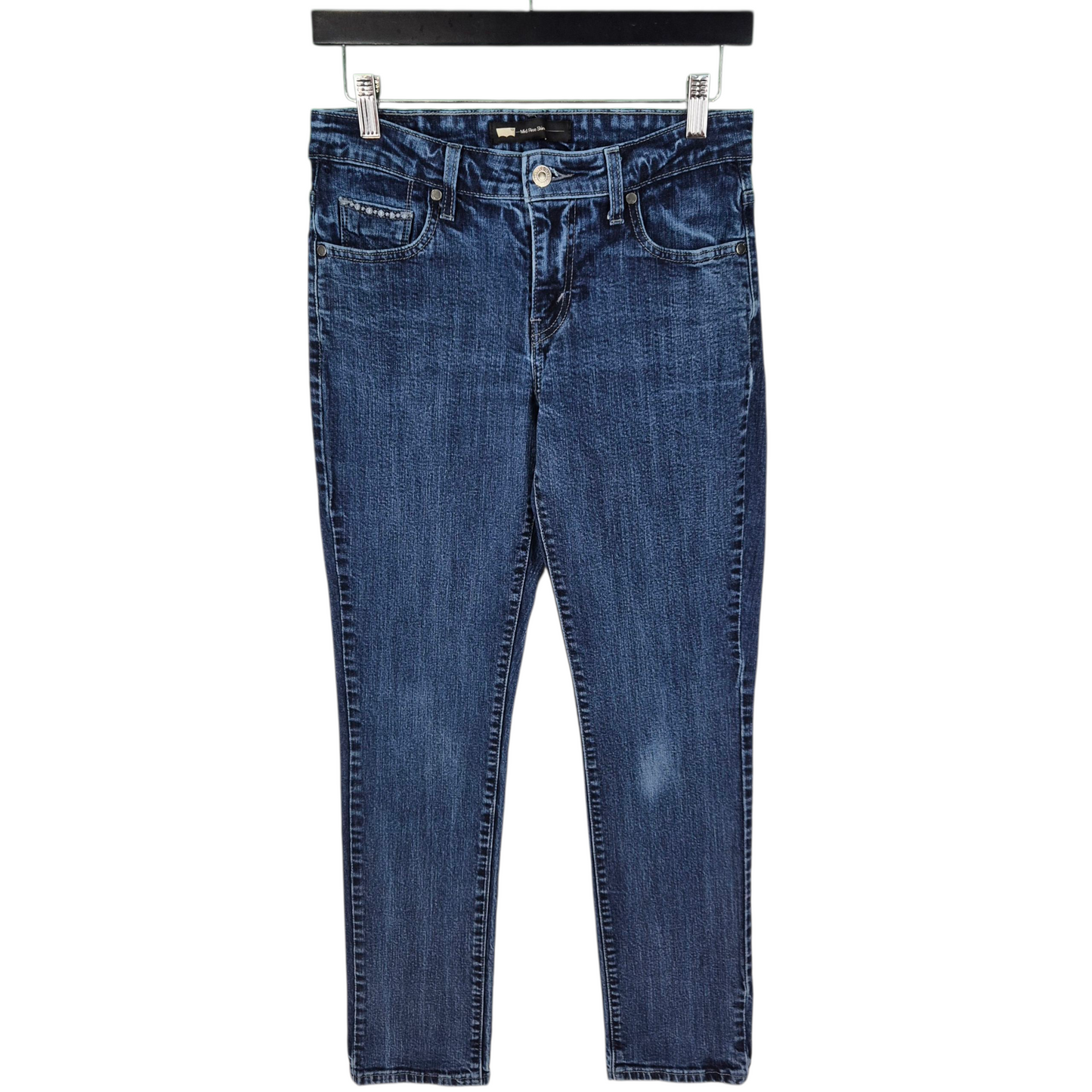 Levis Jeans Womens Blue Mid Rise Skinny Stretch Denim W28