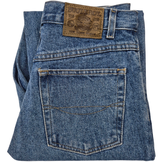 Vintage Bugle Boy Jeans 90's Womens Blue Loose Heavy Tapered Leg Denim W28